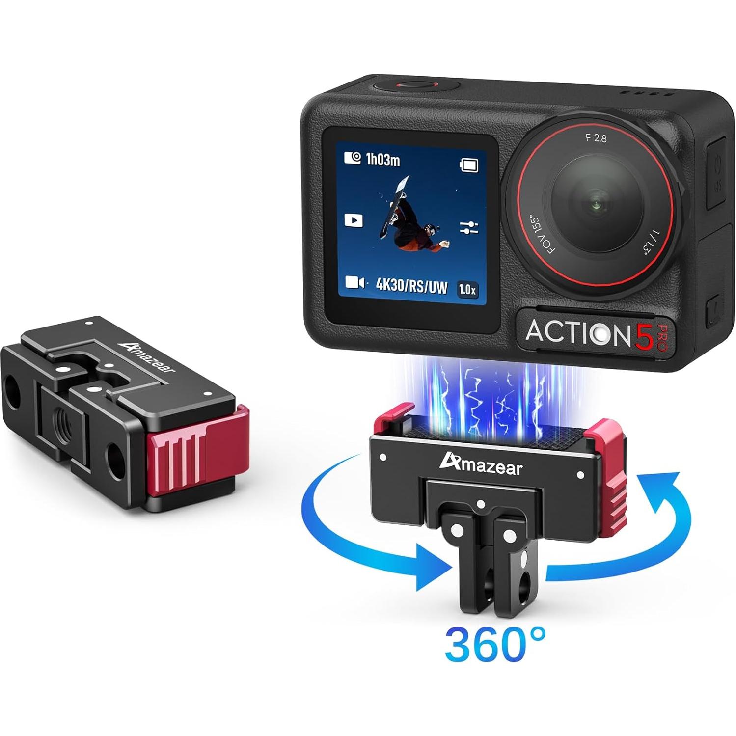 Montaje Magnético Rápido Amazear para DJI OSMO Action 5 Pro