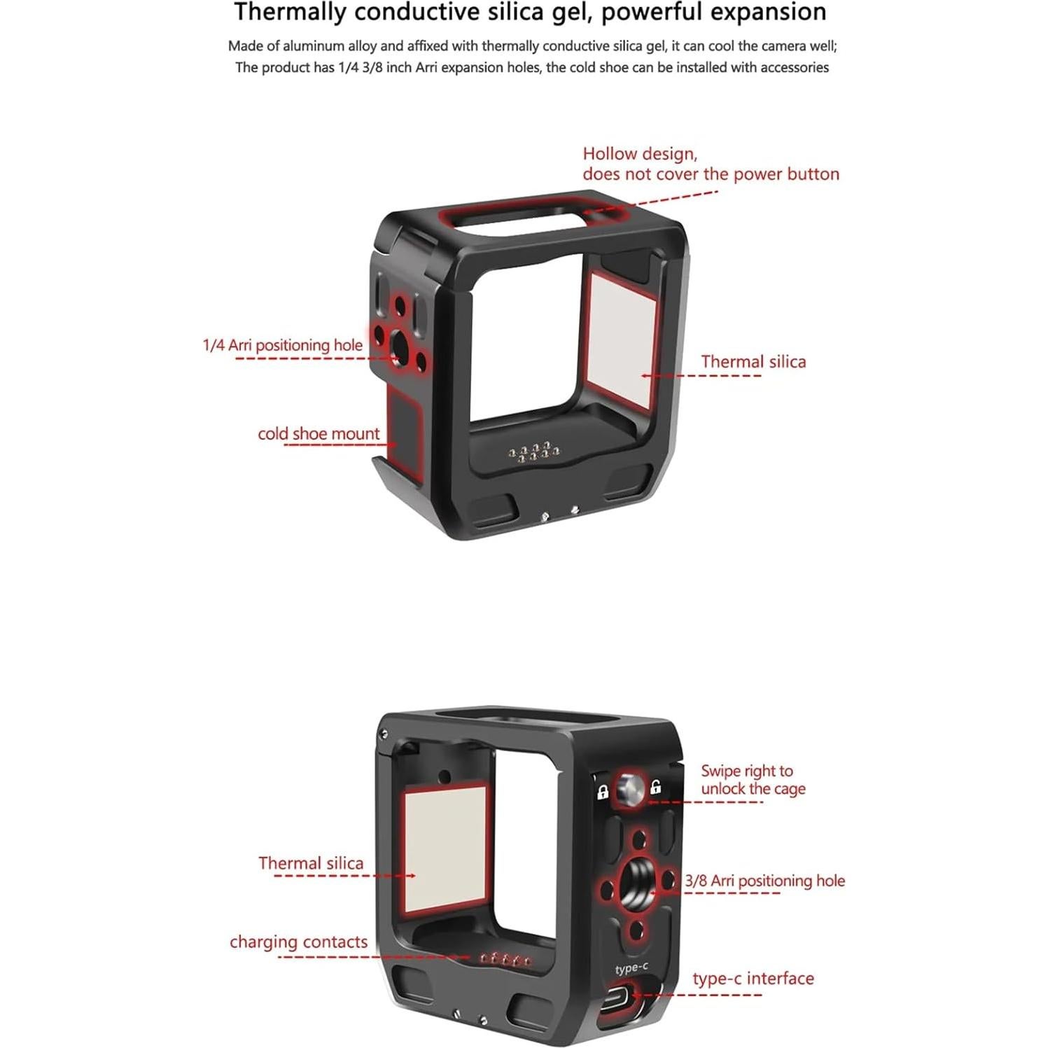 Jaula de Protección de Aluminio COOL RACING para DJI Action 2