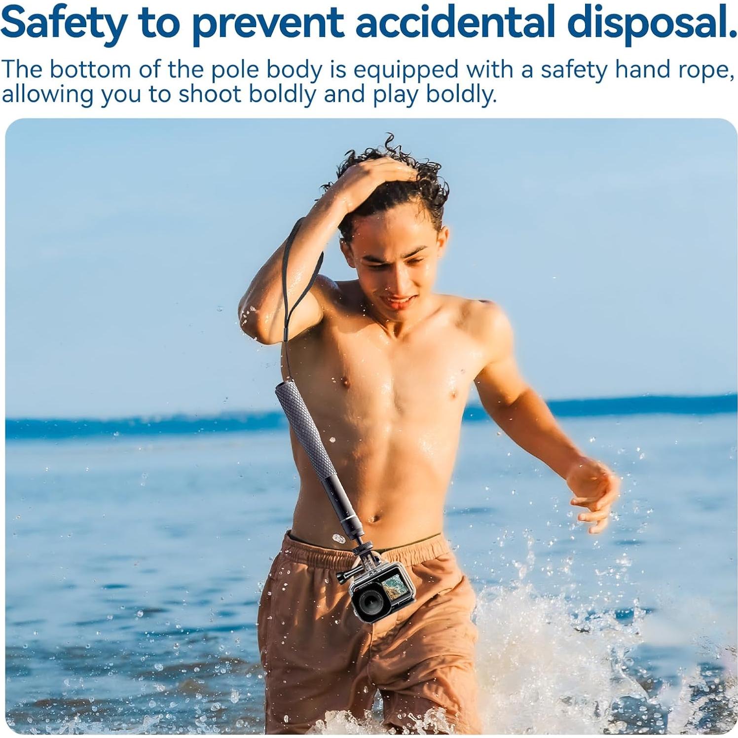 Palo de Selfie Impermeable TELESIN 65.4 cm para GoPro e Insta360