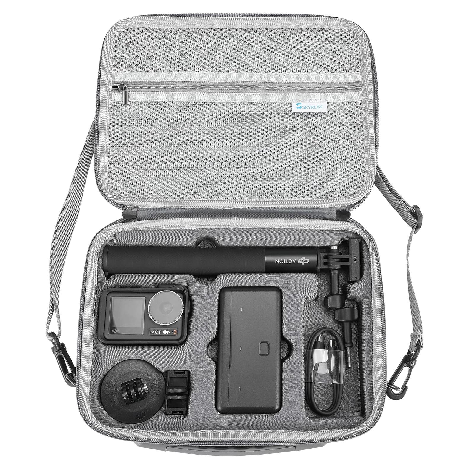 Funda de Cuero PU Skyreat para DJI Osmo Action 3/4/5 - Bolsa de Hombro