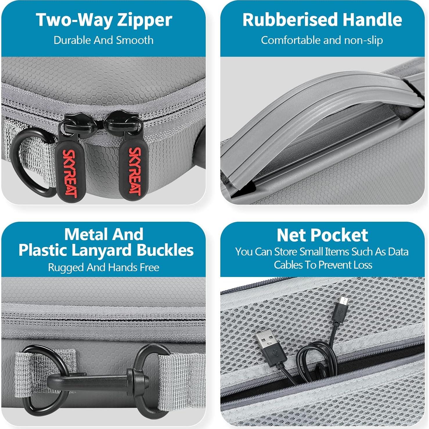 Funda de Cuero PU Skyreat para DJI Osmo Action 3/4/5 - Bolsa de Hombro