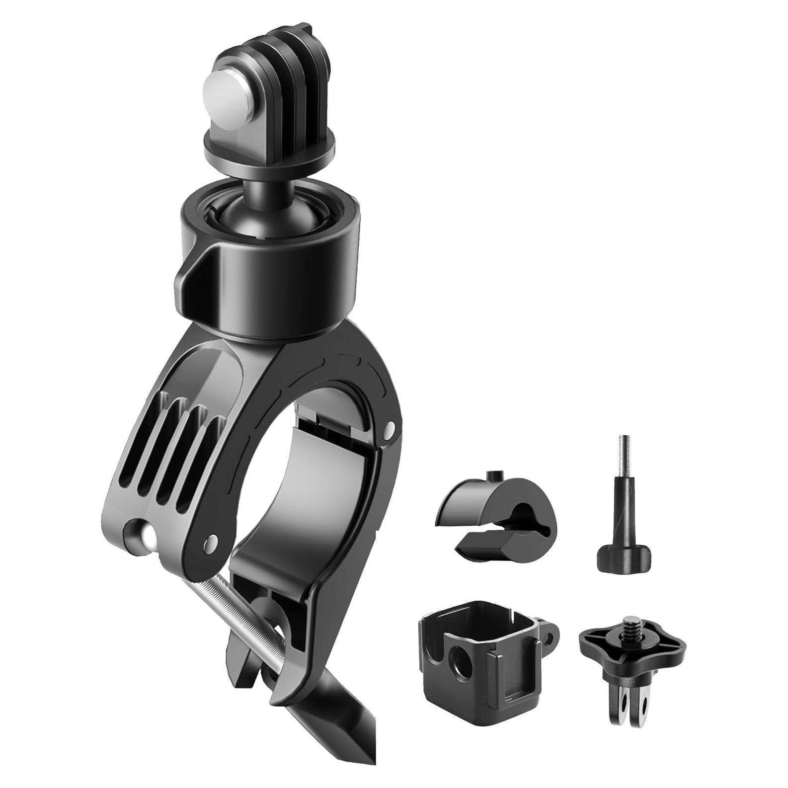 Soporte de Manillar para Motocicleta KOQEIEY 360° Compatible con GoPro e Insta360