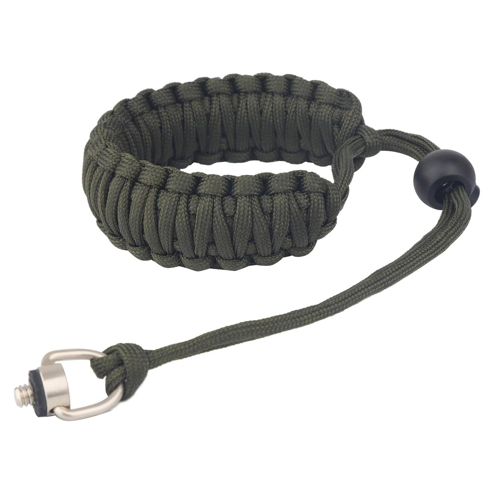 Correa de Muñeca Paracord Verde Militar para Cámara DSLR