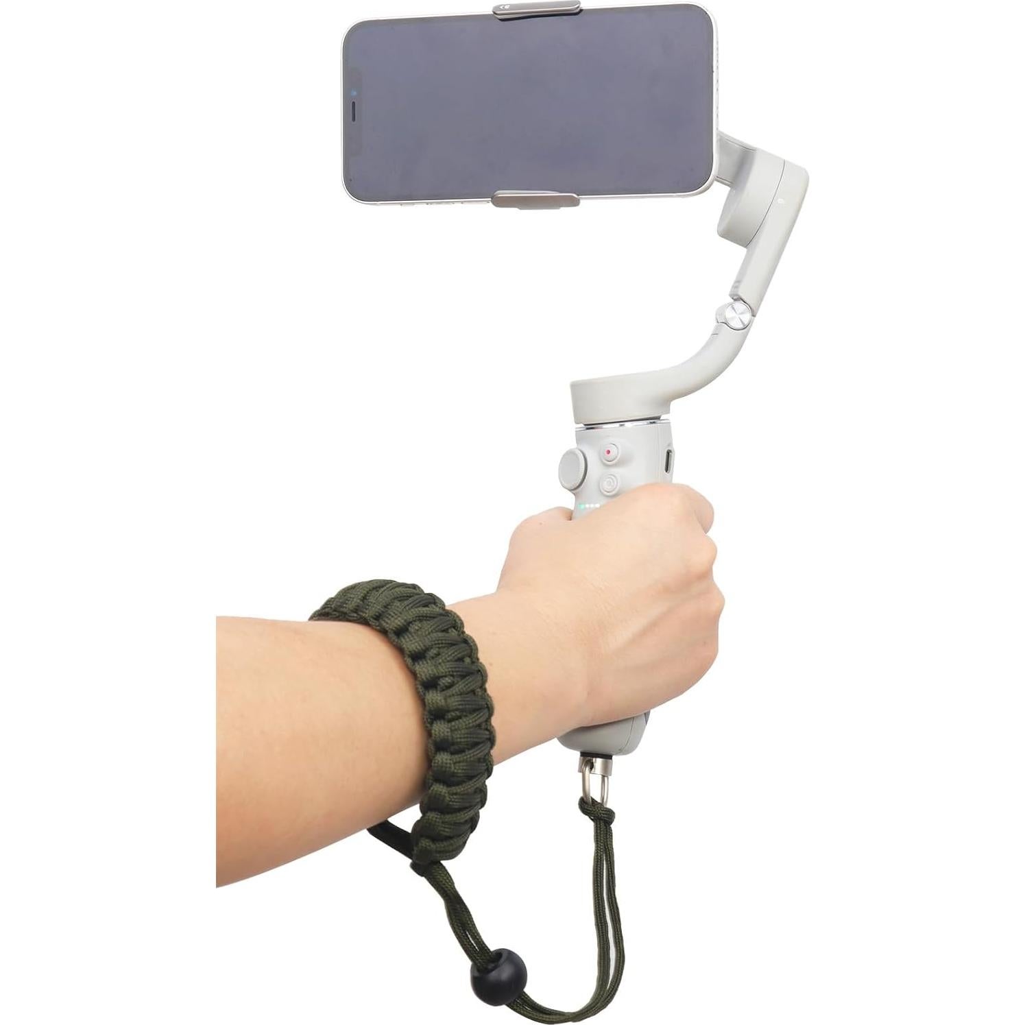 Correa de Muñeca Paracord Verde Militar para Cámara DSLR