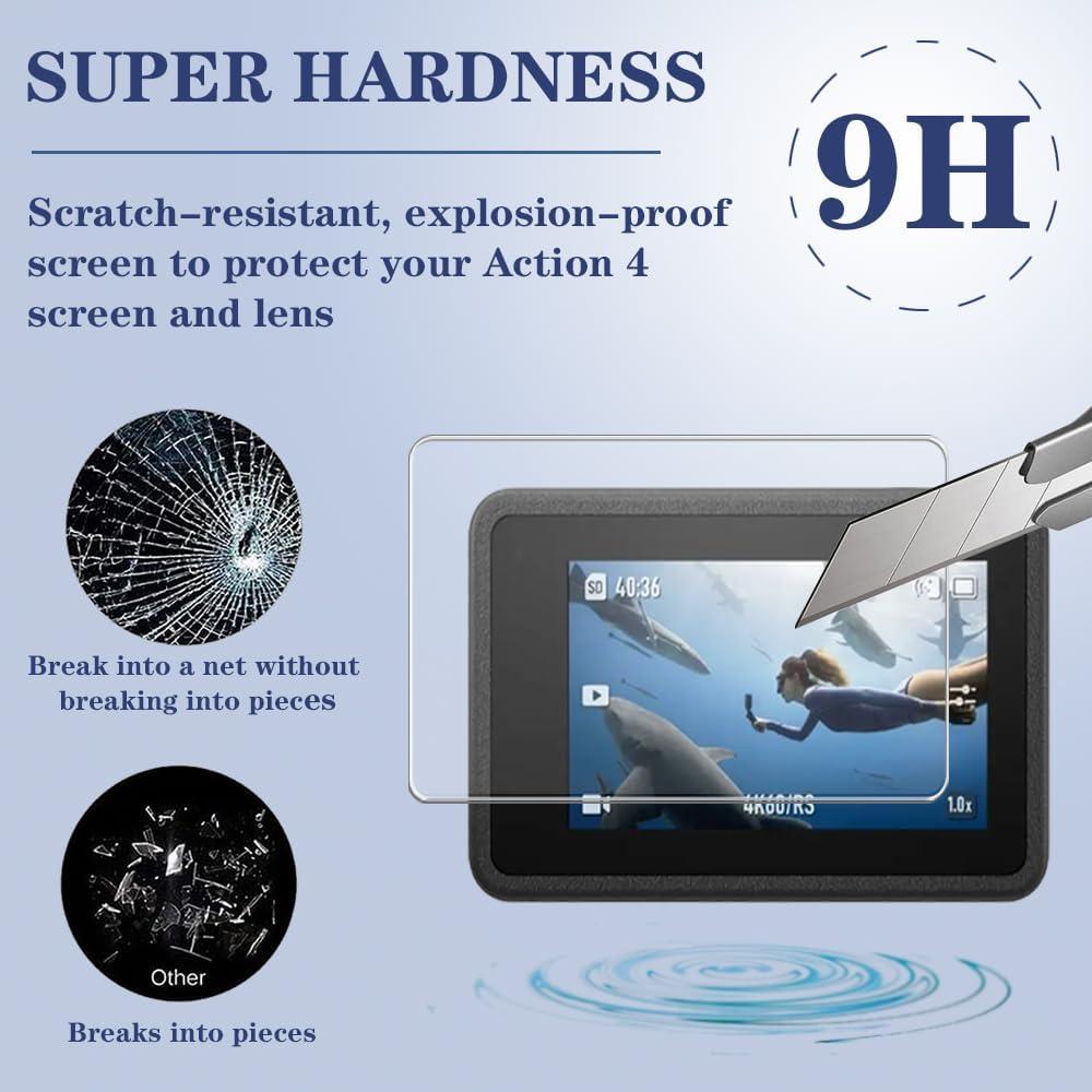 Protector de Pantalla y Funda de Silicona para DJI Osmo Action 4