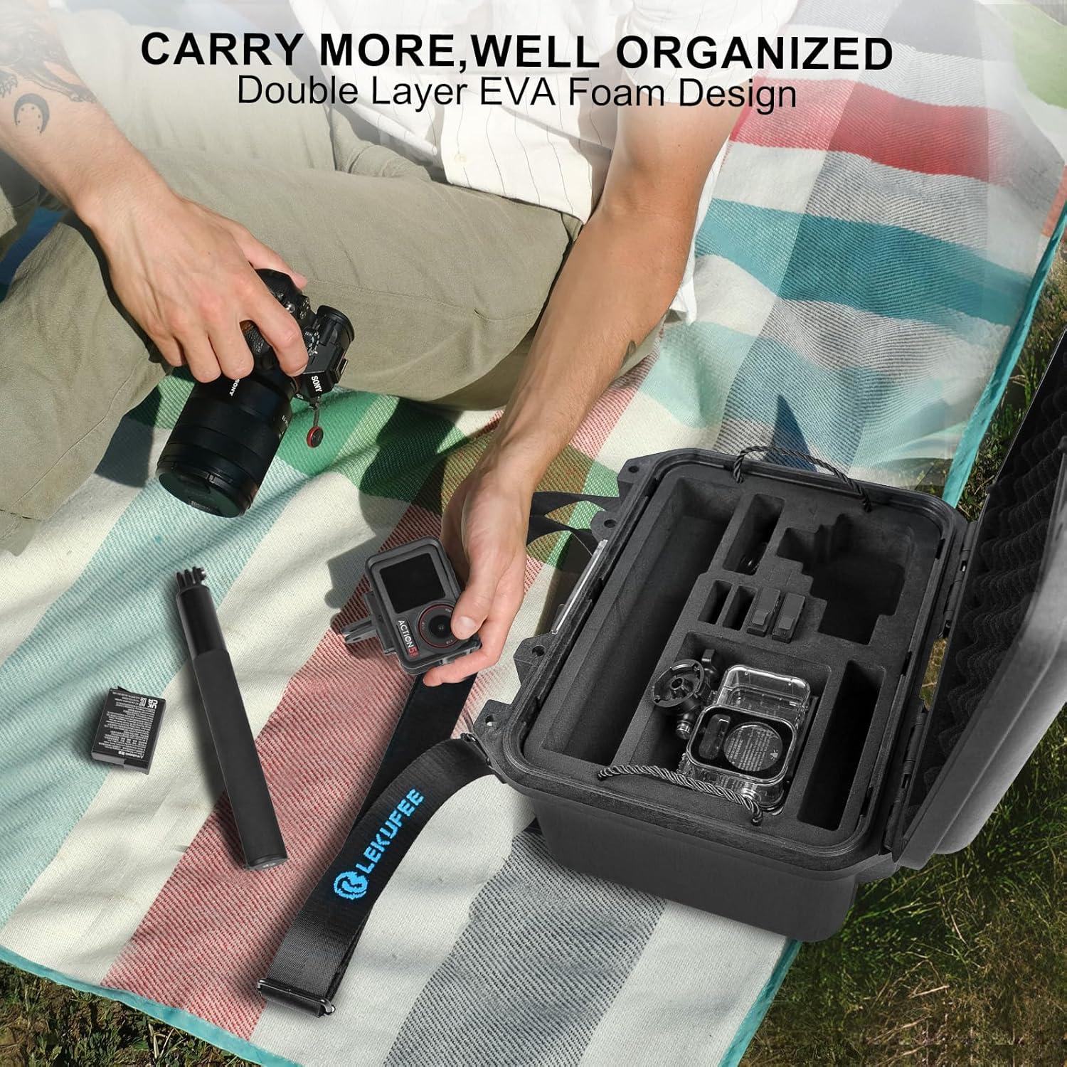 Estuche Duro Impermeable Lekufee para DJI Osmo Action 6/5/4/3