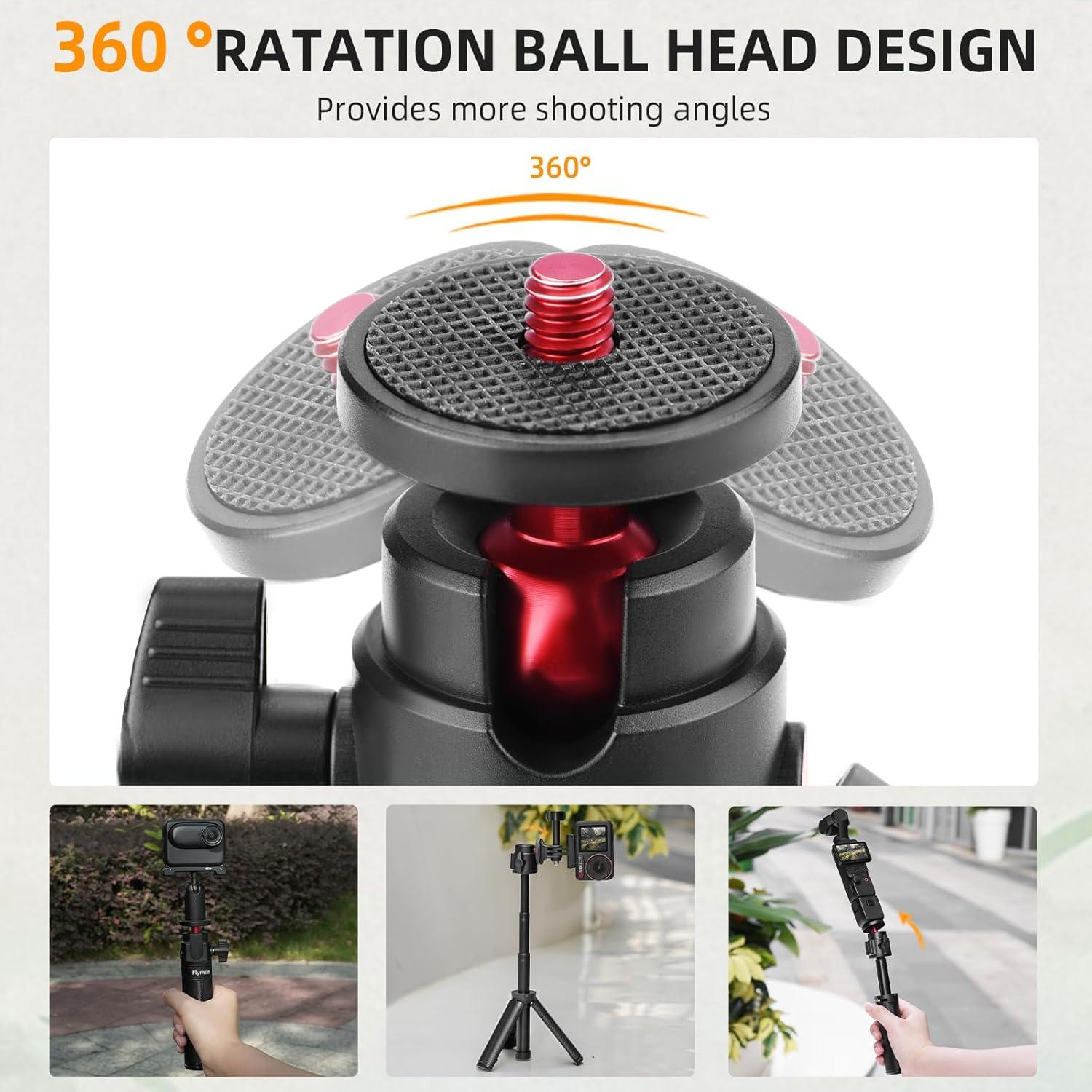 Trípode de Selfie Pocket 3 Flymile para DJI Osmo Pocket 3 - Ligero y Extensible