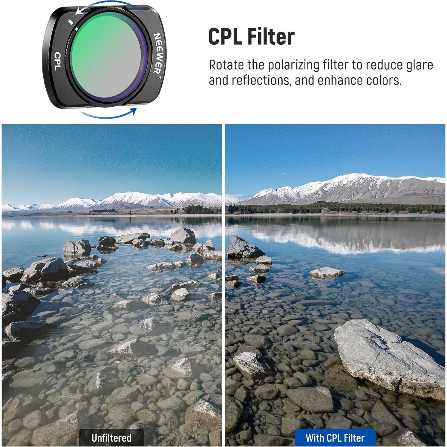 Kit de Filtros Magnéticos NEEWER ND16 ND64 ND256 para OSMO Pocket 3