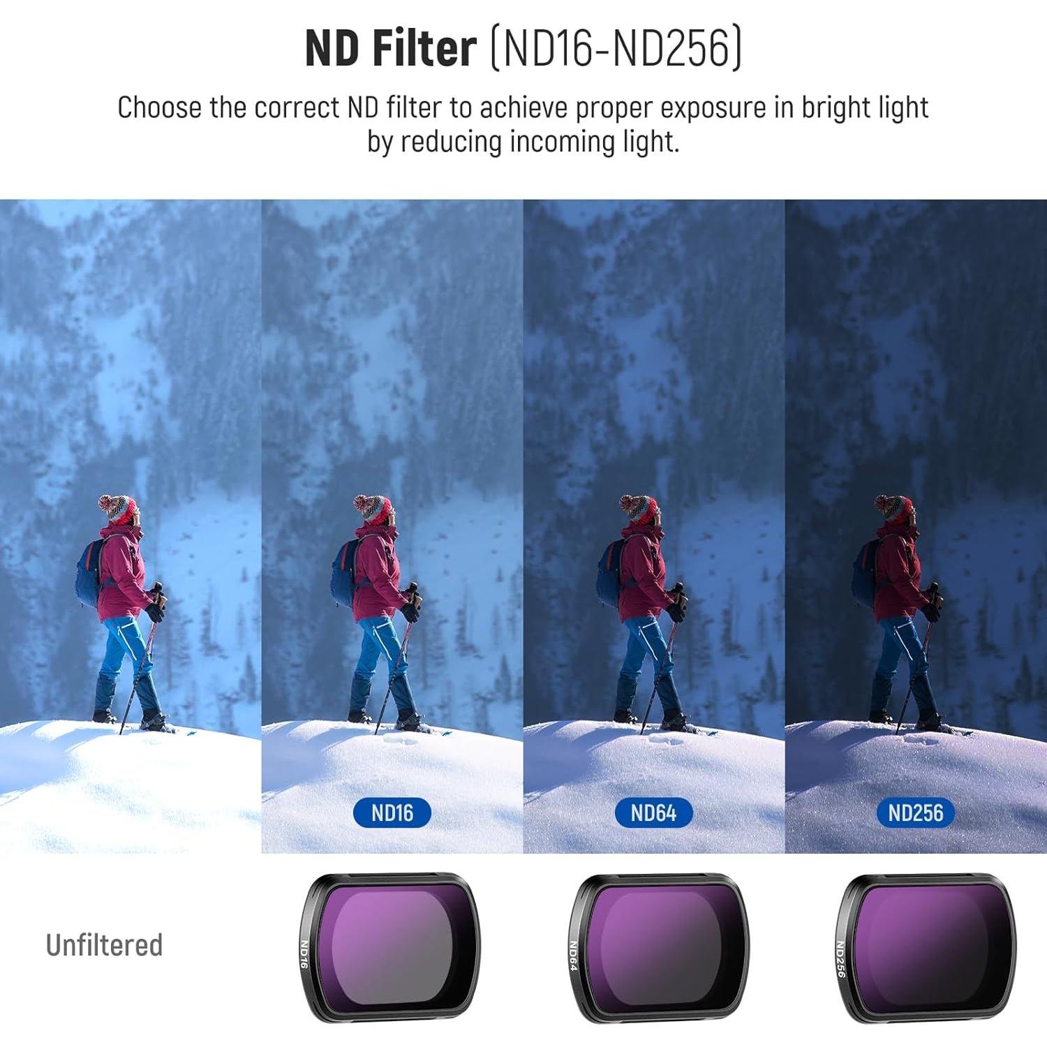 Kit de Filtros Magnéticos NEEWER ND16 ND64 ND256 para OSMO Pocket 3