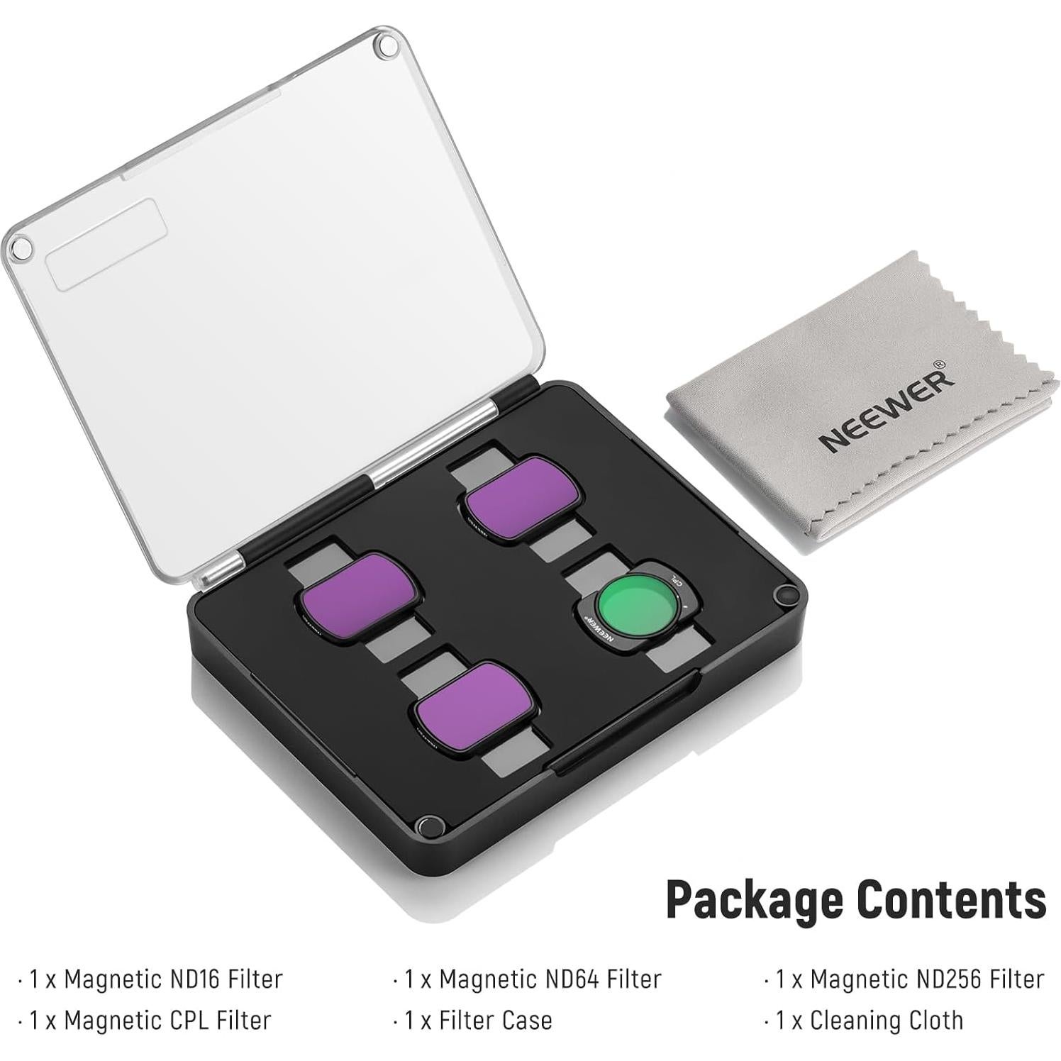 Kit de Filtros Magnéticos NEEWER ND16 ND64 ND256 para OSMO Pocket 3