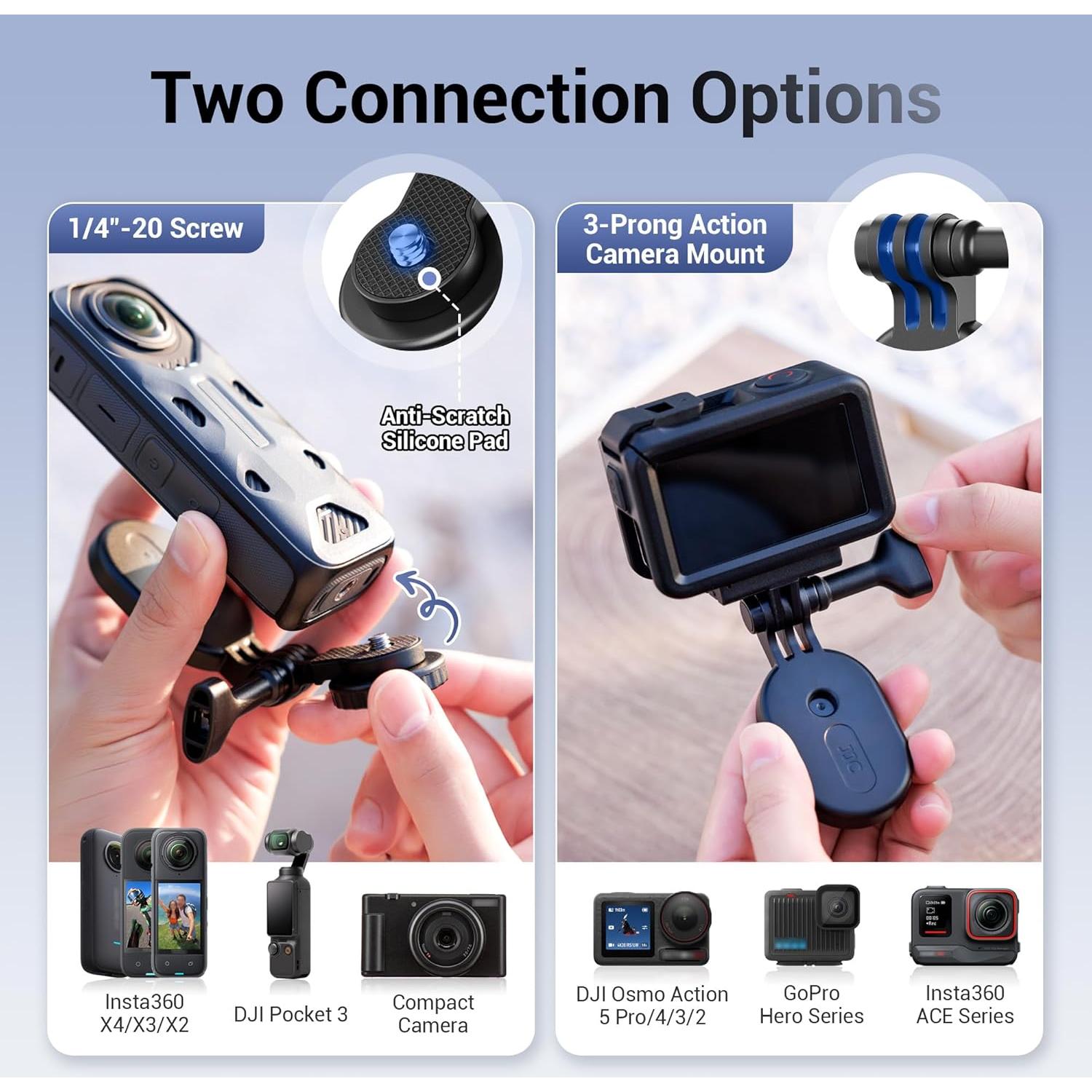 Soporte Magnético JJC para Cámaras de Acción Insta360 y GoPro