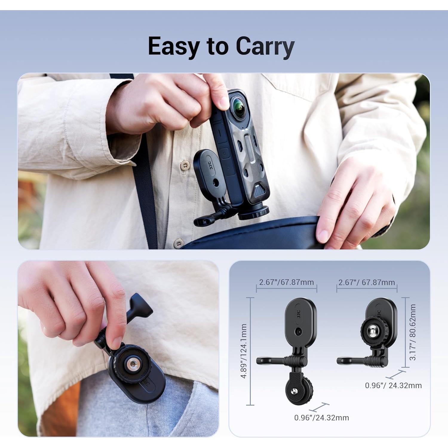 Soporte Magnético JJC para Cámaras de Acción Insta360 y GoPro