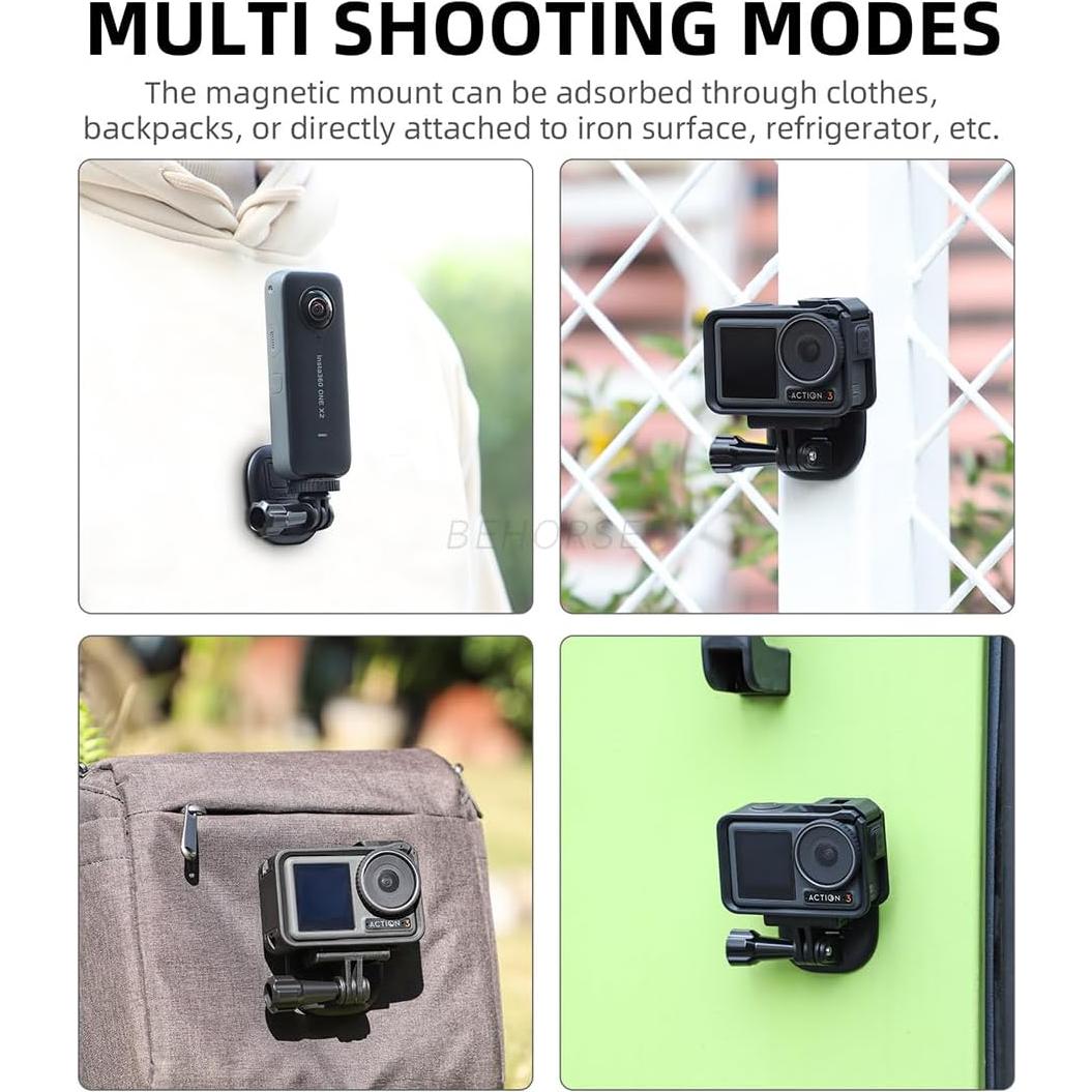 Soporte de Cuello Magnético BEHORSE para Cámaras de Acción