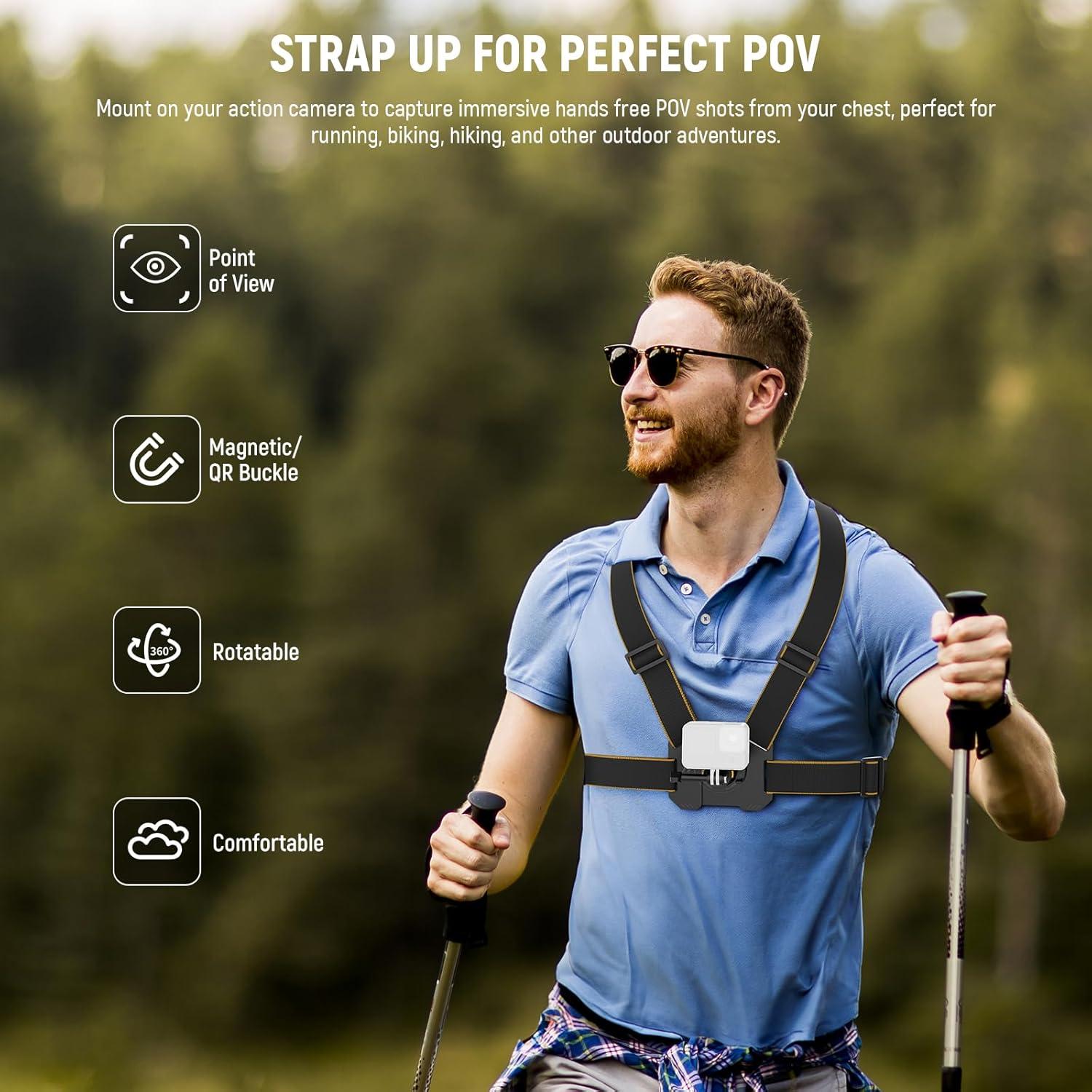 Arnés de Pecho NEEWER GP25 para Cámara de Acción - Ajustable