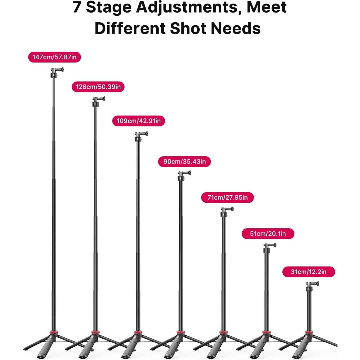 Palo de Selfie Trípode ULANZI Go Quick II 55in Extensible