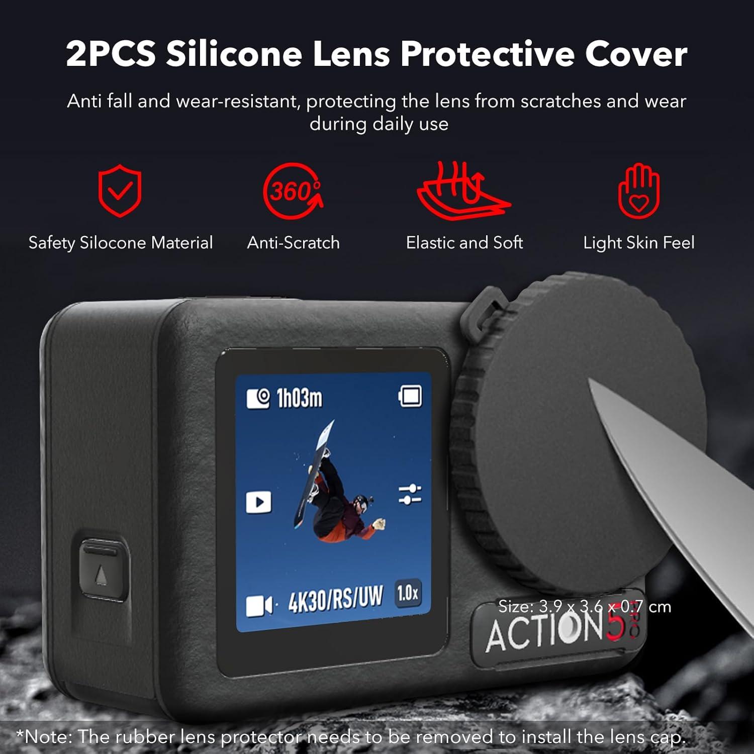 Accesorios DJI Osmo Action 5 Pro - Funda PU y Protectores