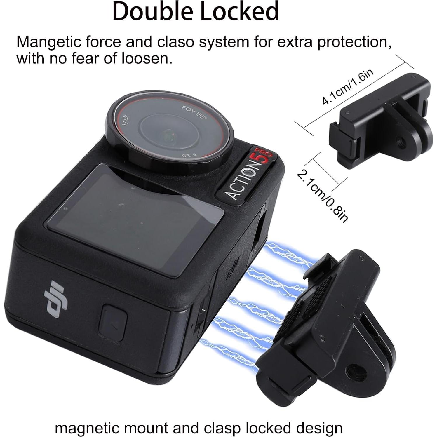 Soporte Magnético Pellking 2 en 1 para DJI Osmo Action 5 Pro