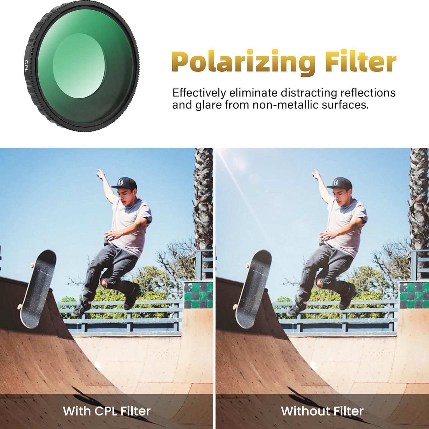 Filtros de Lente Walking Way ND CPL para DJI Osmo Action 4/5