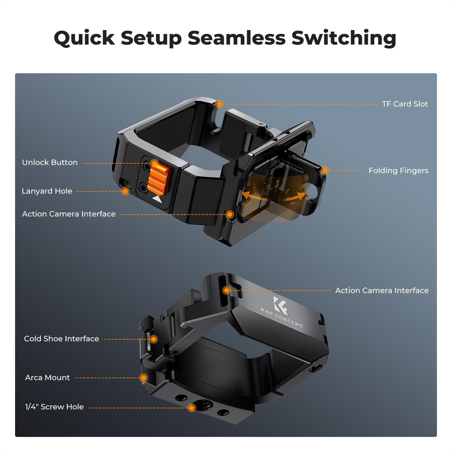 Jaula Protectora K&F Concept para DJI Osmo Pocket 3 - Aluminio