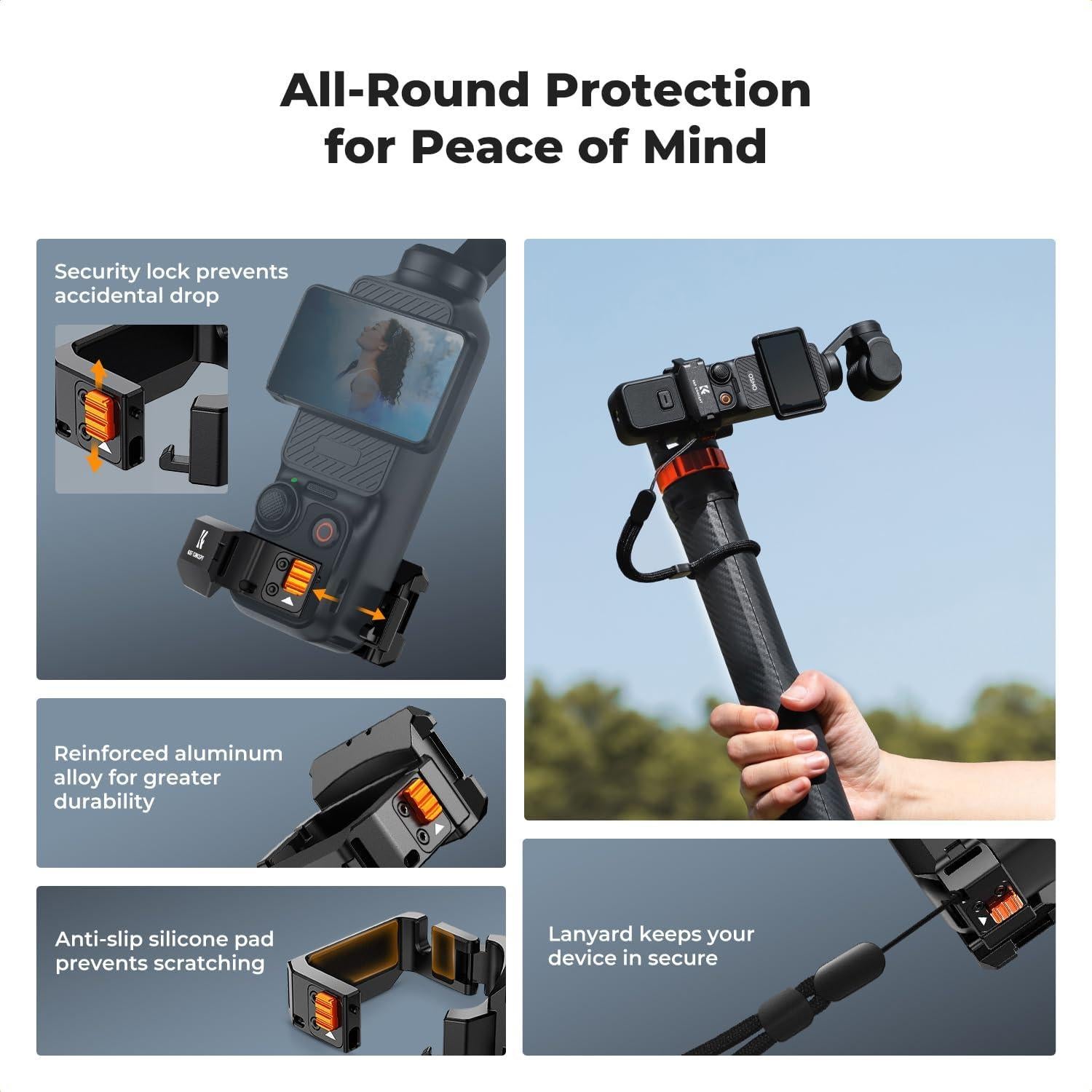 Jaula Protectora K&F Concept para DJI Osmo Pocket 3 - Aluminio
