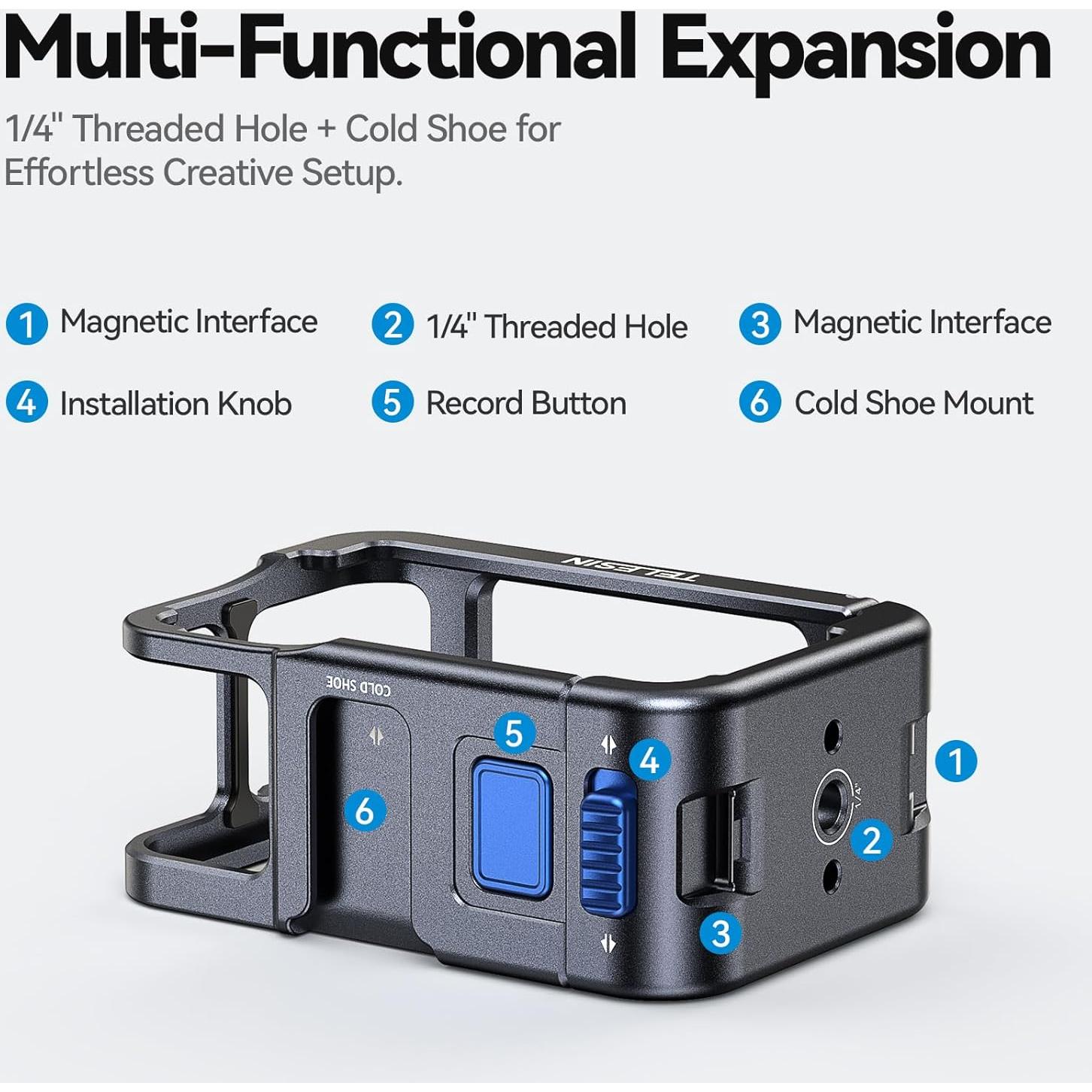 Estuche de Aluminio TELESIN para Cámara DJI Action 5/4/3