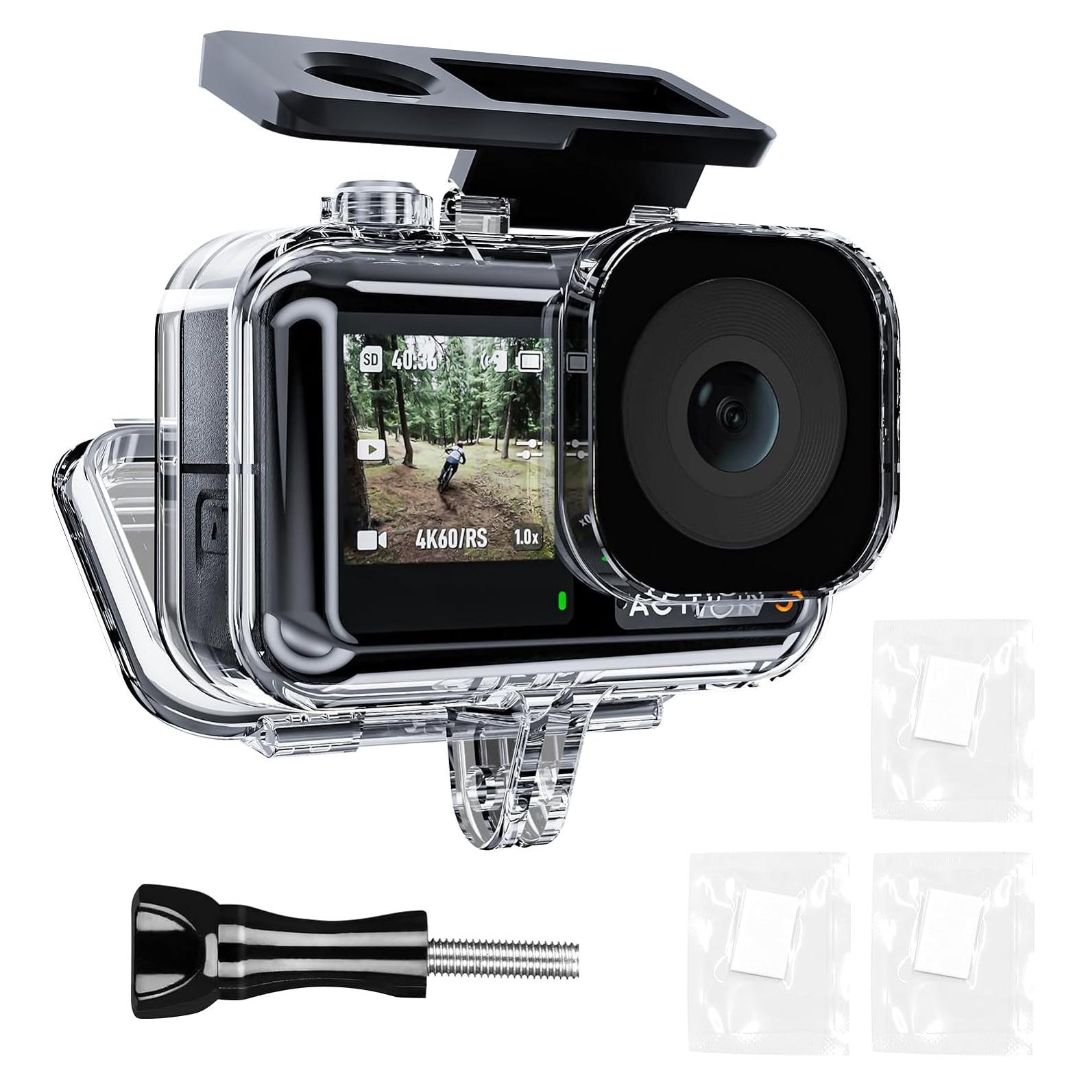 Funda Impermeable TELESIN para Cámara DJI Action 3/4/5 Pro 45m