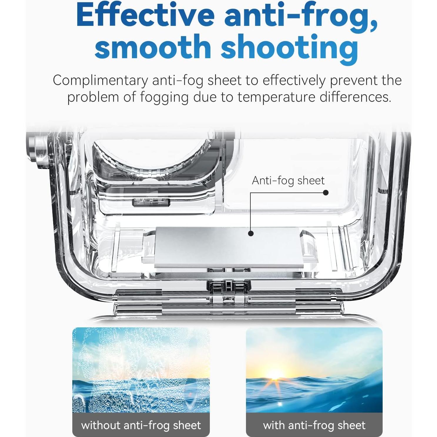 Funda Impermeable TELESIN para Cámara DJI Action 3/4/5 Pro 45m