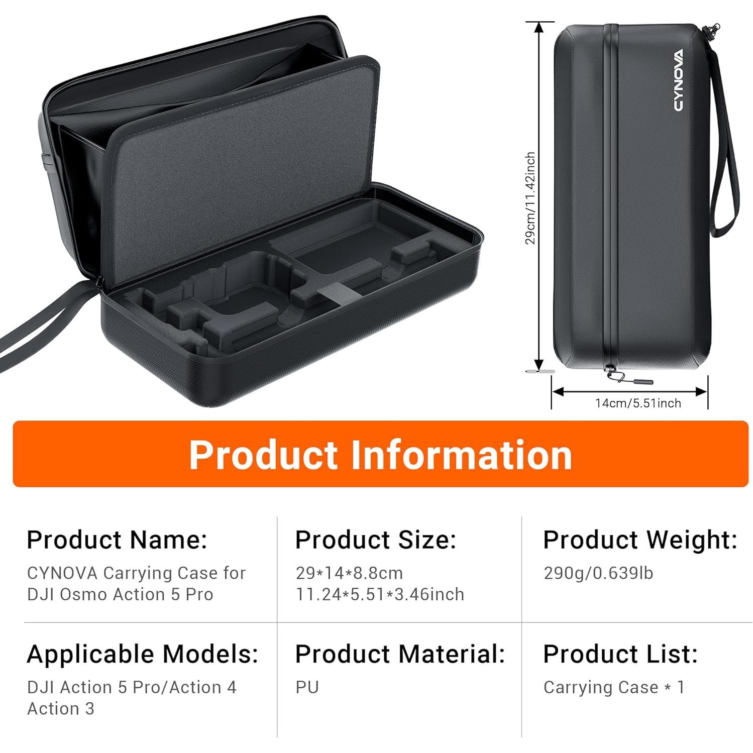 Bolsa de Transporte CYNOVA para DJI Osmo Action 4/5 Pro - Almacenamiento Seguro