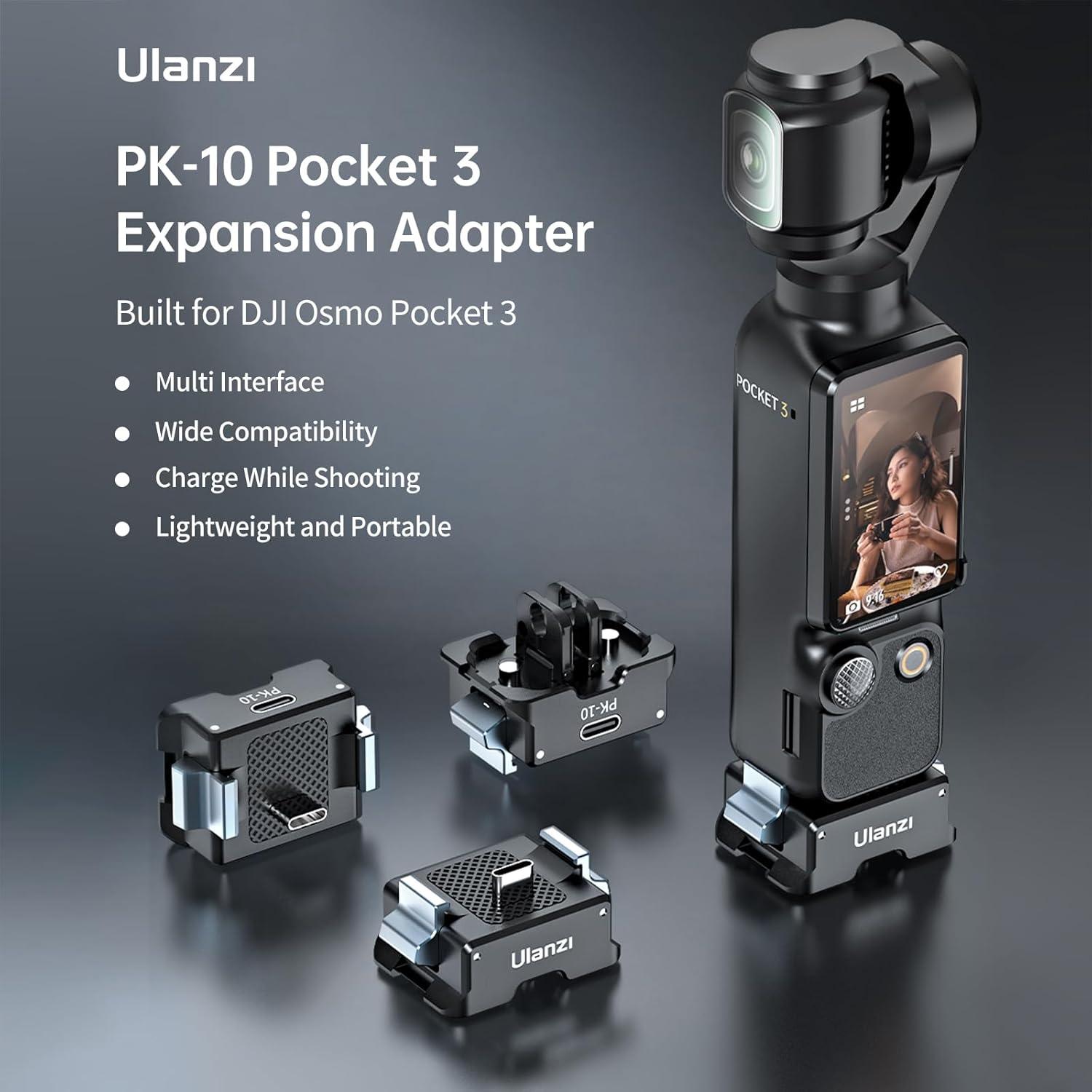 Adaptador de Carga ULANZI PK-10 para DJI Osmo Pocket 3 - Tipo-C