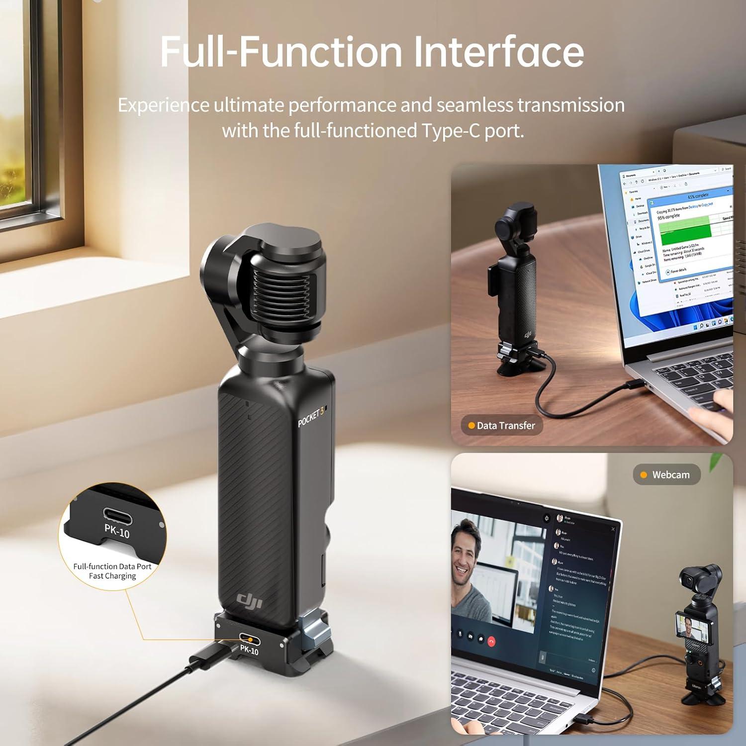 Adaptador de Carga ULANZI PK-10 para DJI Osmo Pocket 3 - Tipo-C