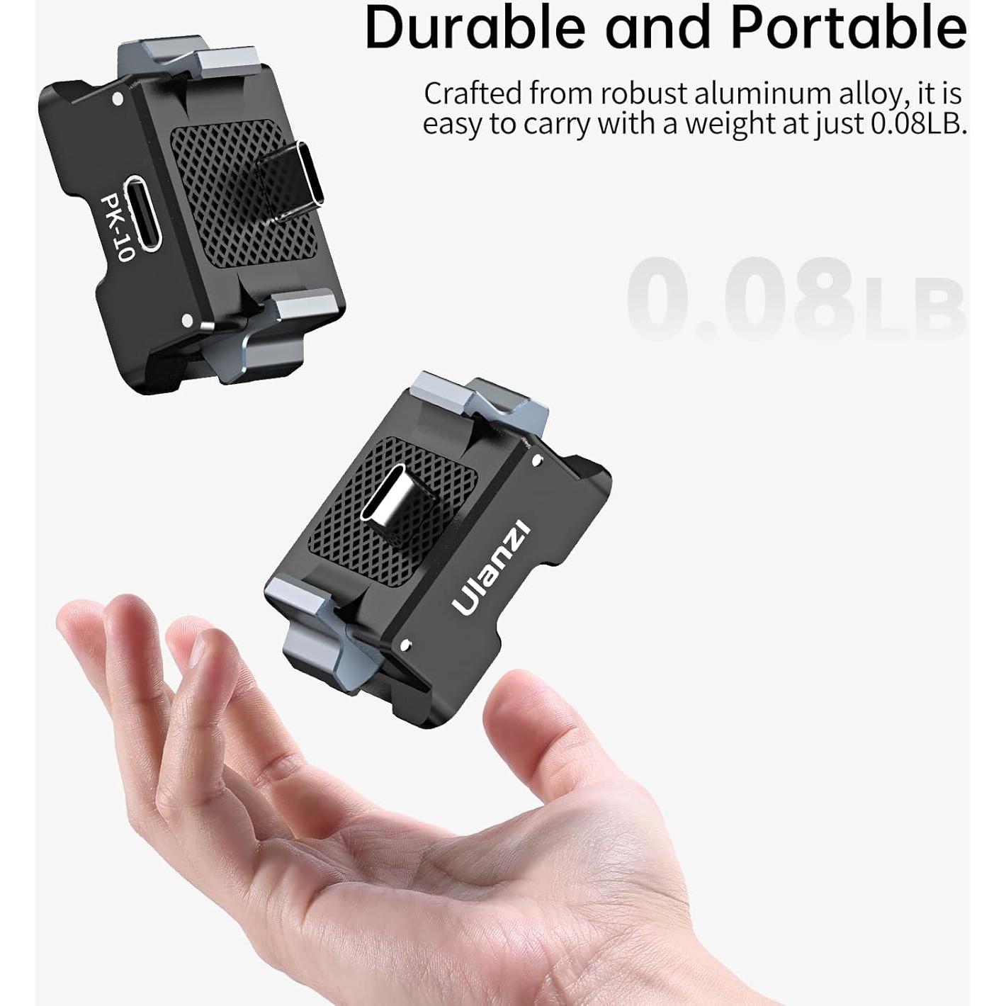 Adaptador de Carga ULANZI PK-10 para DJI Osmo Pocket 3 - Tipo-C