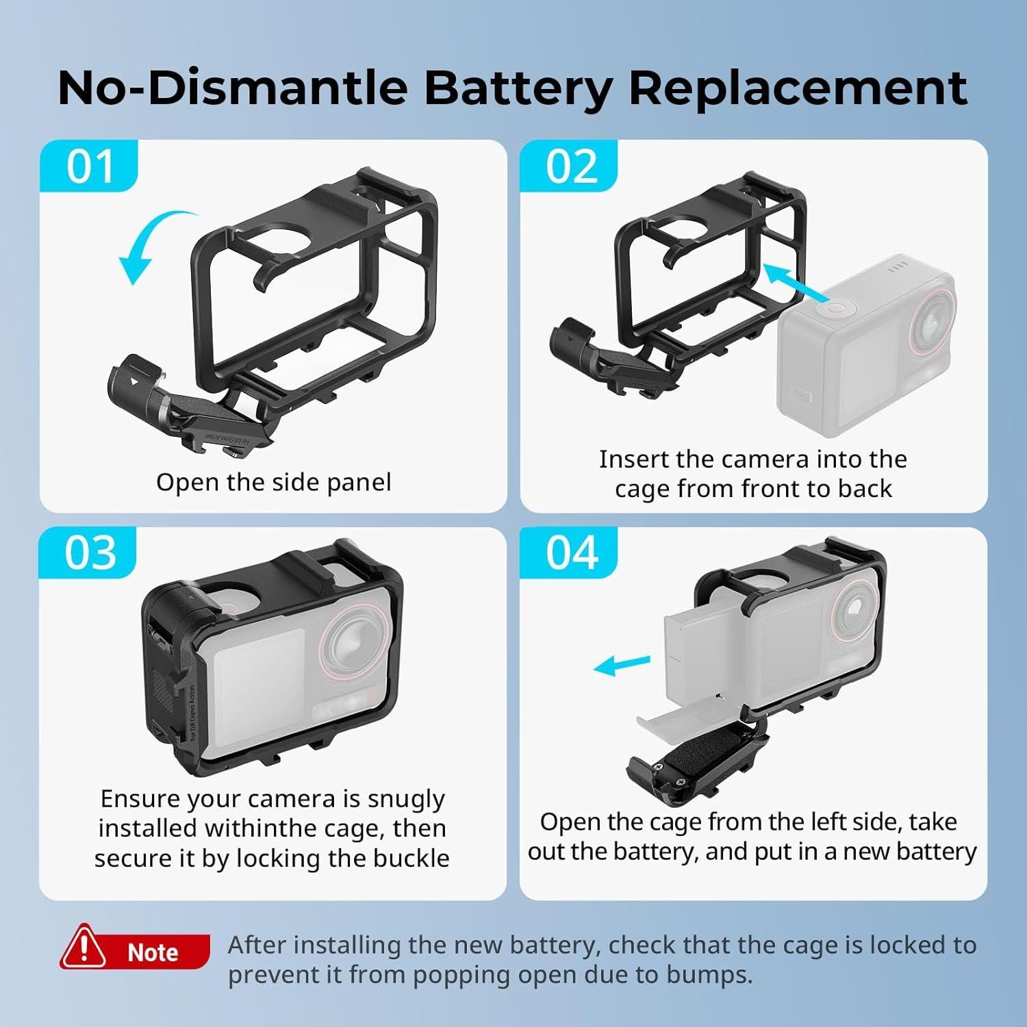 Jaula SMALLRIG para DJI Osmo Action 3/4/5 Pro - 5135