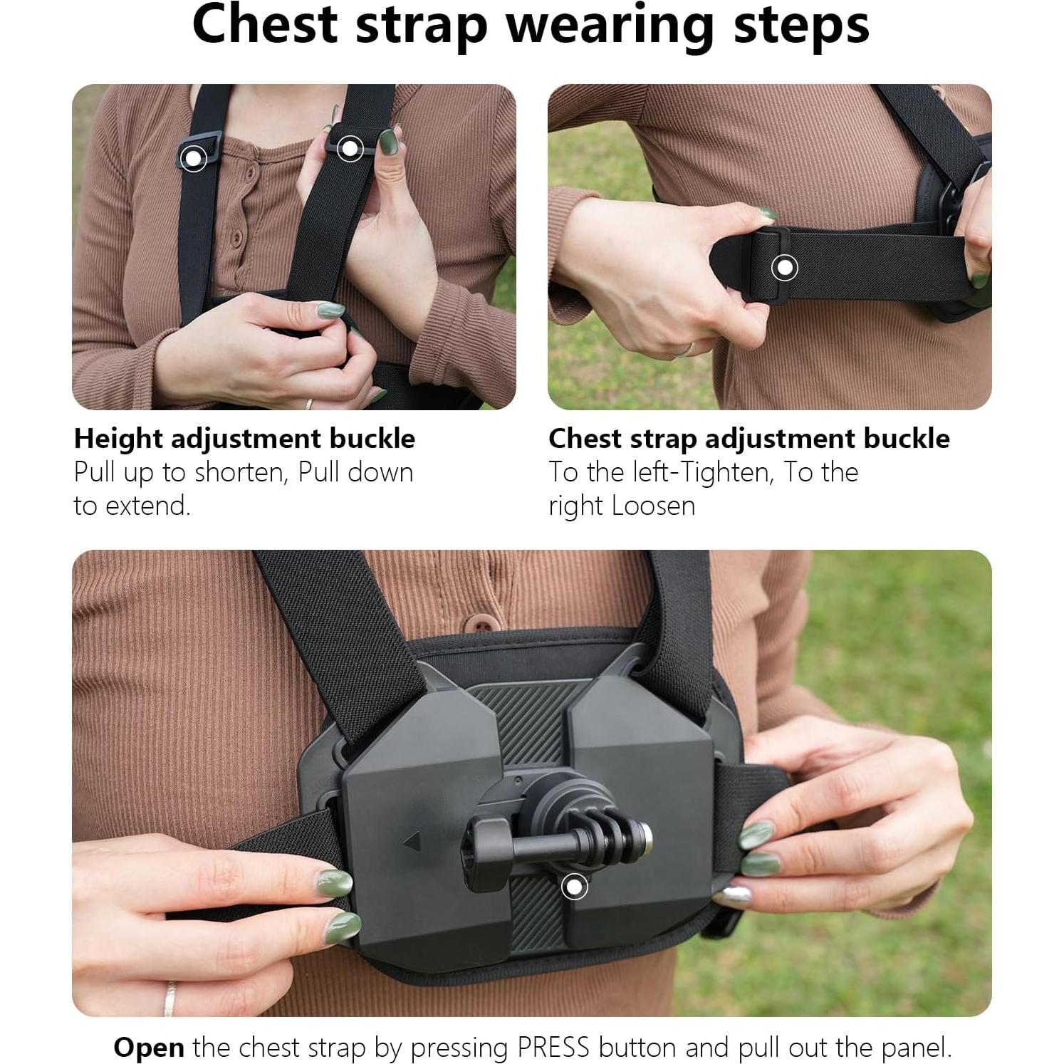 Soporte de Pecho NEOSOU para Osmo Pocket 3 y GoPro