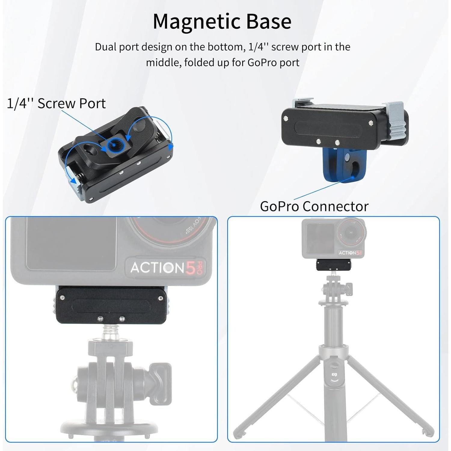 Soporte Magnético UTEBIT para DJI OSMO Action 5/4/3 Pro