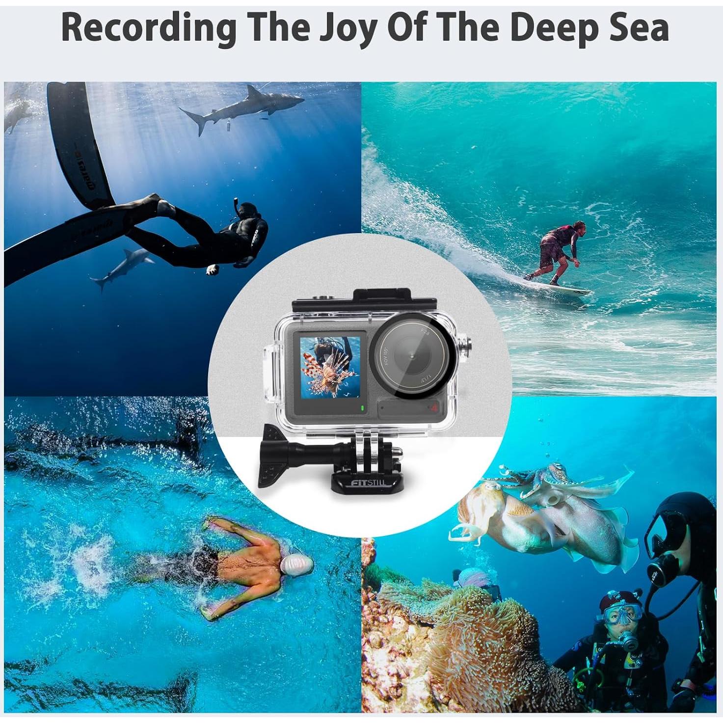 Carcasa Subacuática FiTSTILL para DJI Osmo Action 5/4/3 - 50M