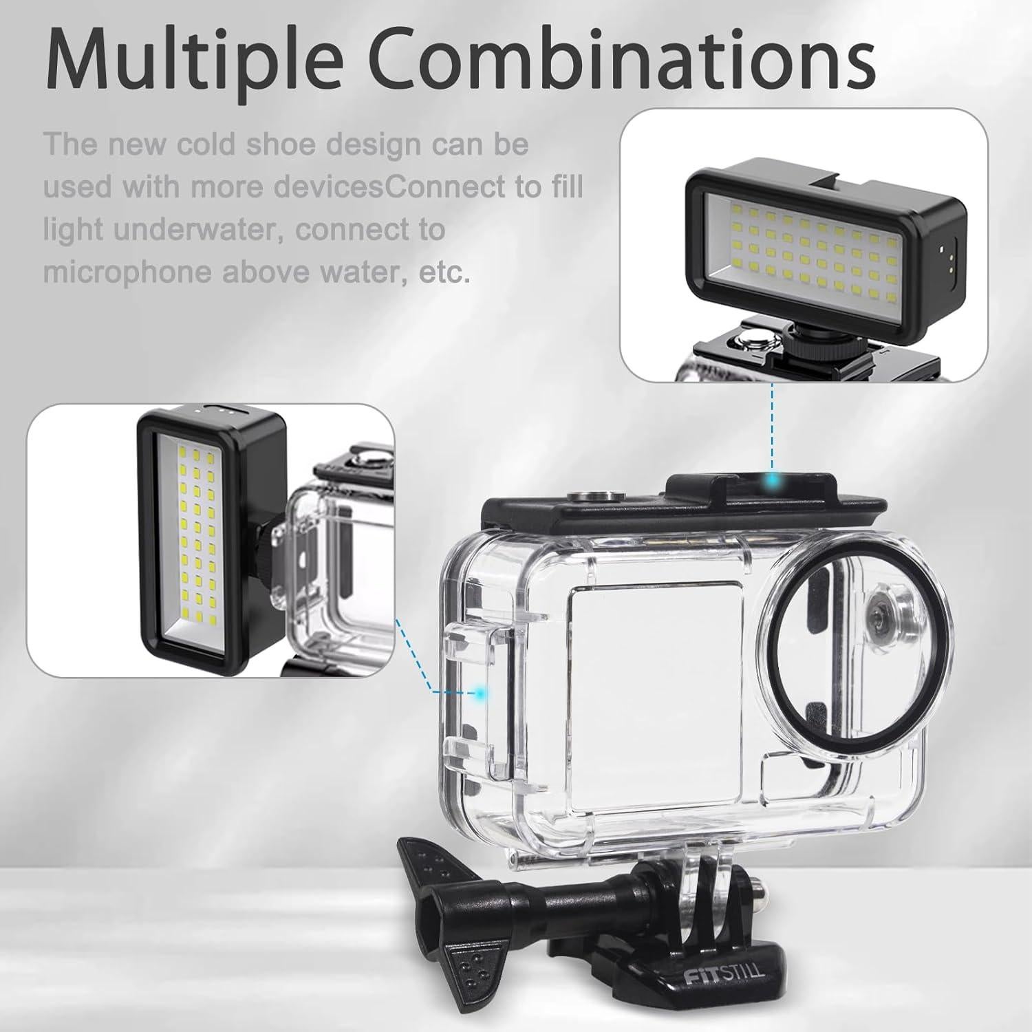 Carcasa Subacuática FiTSTILL para DJI Osmo Action 5/4/3 - 50M