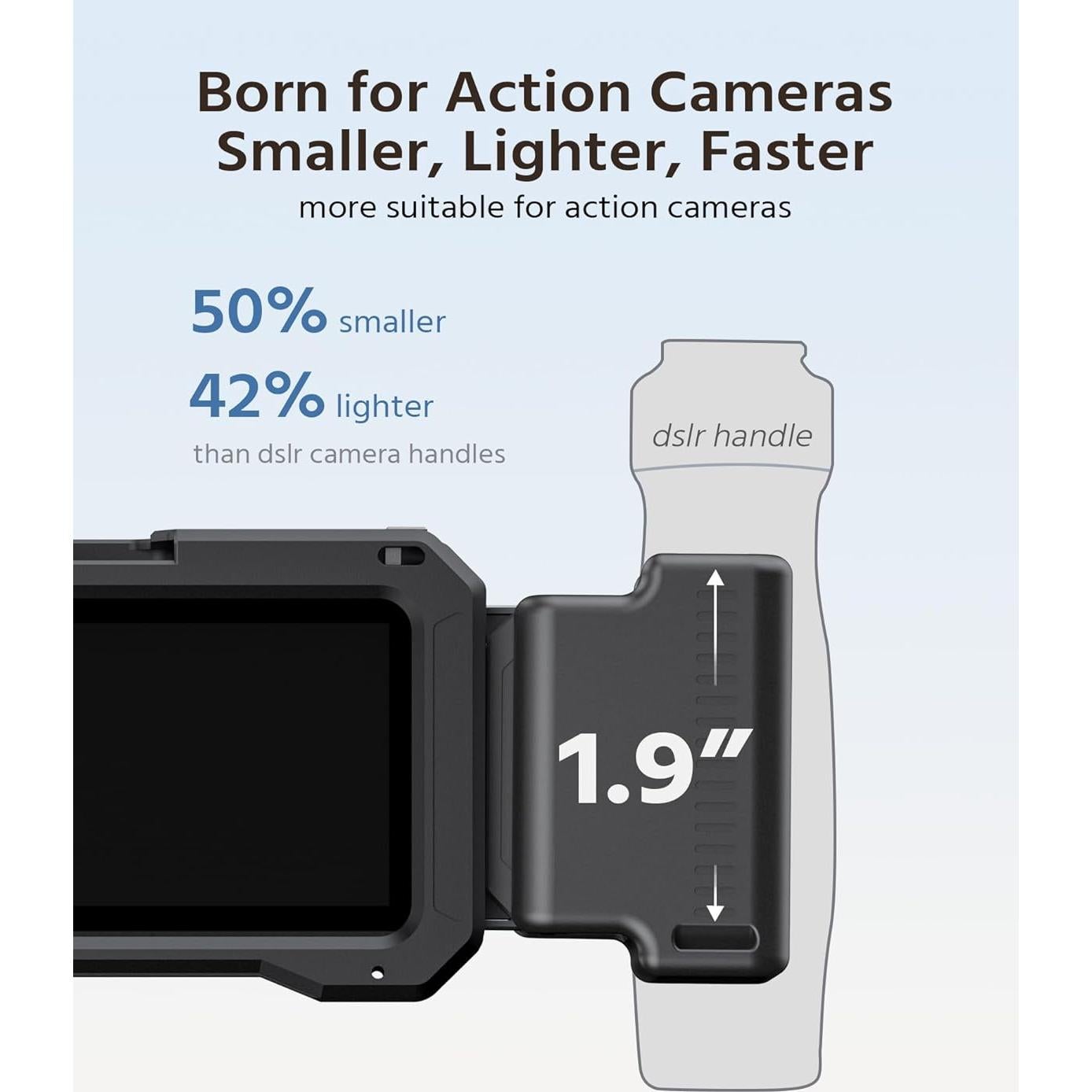 Mango Lateral Mini ROZOER para DJI Osmo Action 5 Pro - Aluminio Ligero