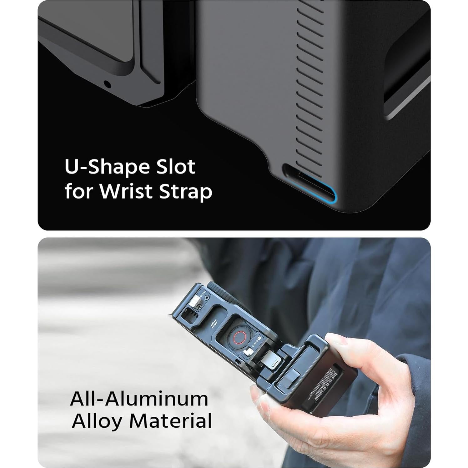 Mango Lateral Mini ROZOER para DJI Osmo Action 5 Pro - Aluminio Ligero