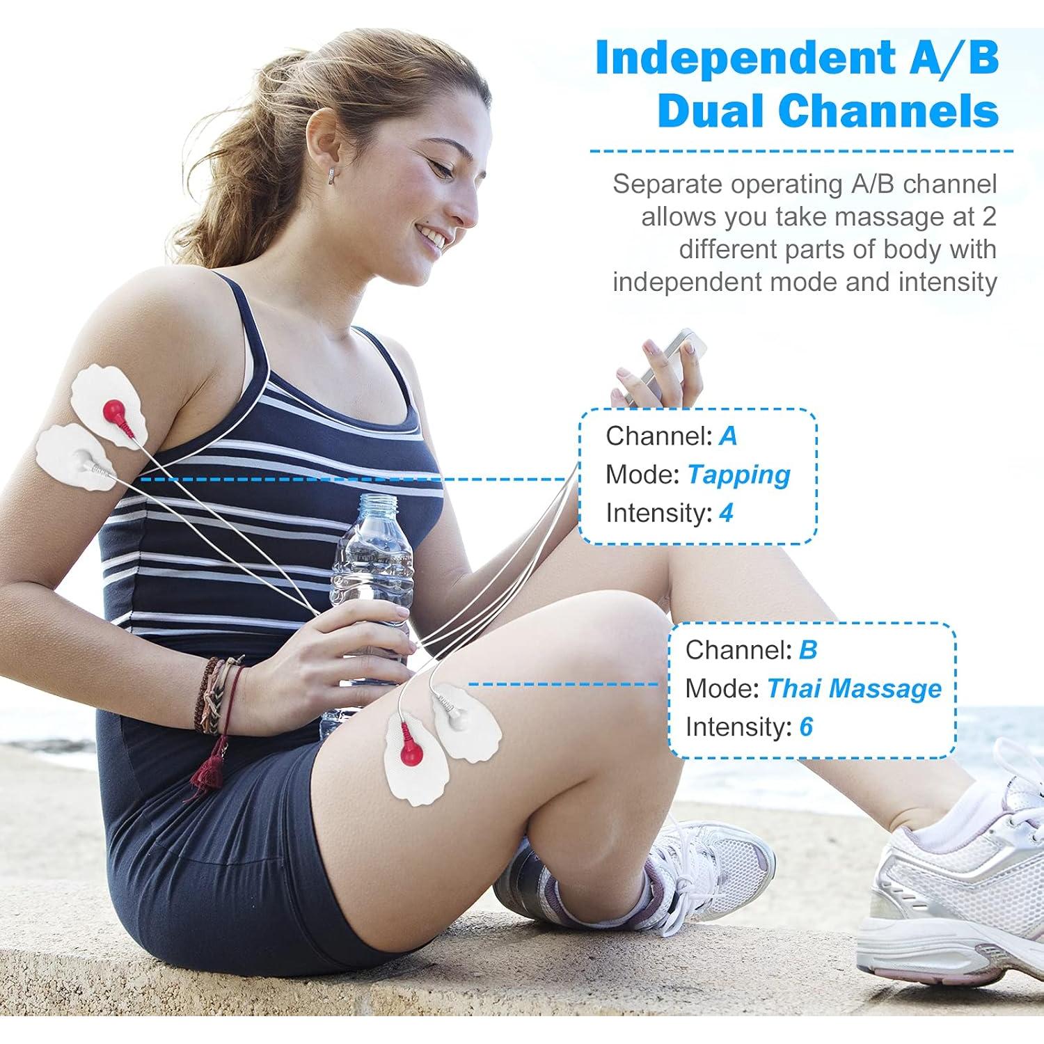 Masajeador TENS y EMS Easy@Home EHE029G-B 20 Niveles