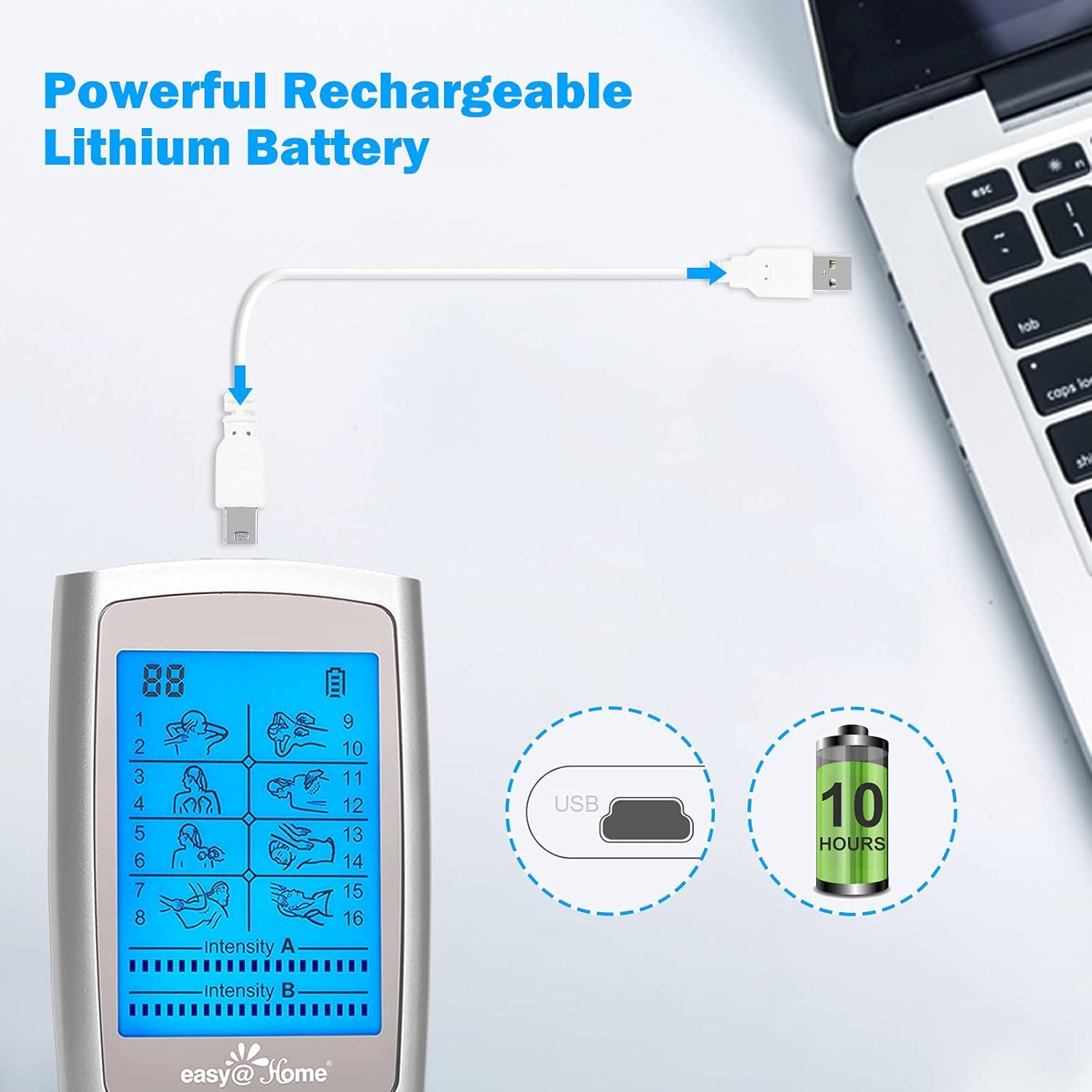 Masajeador TENS y EMS Easy@Home EHE029G-B 20 Niveles