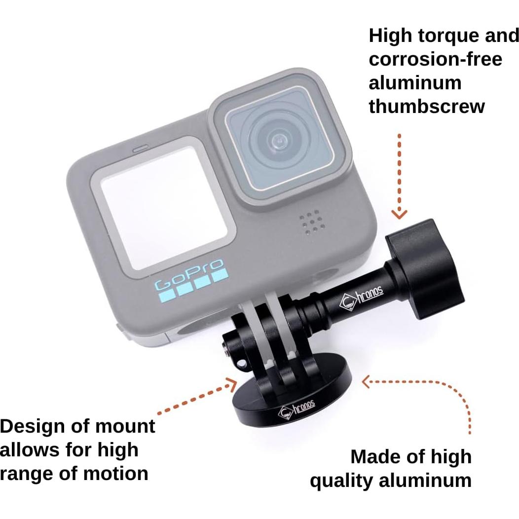 Adaptador de trípode CHRONOS de aluminio para cámaras GoPro