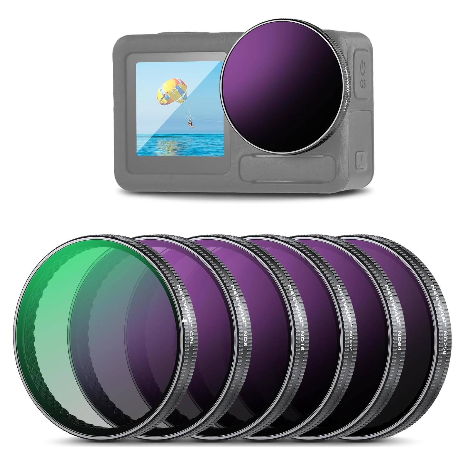 Juego de Filtros ND NEEWER para DJI Osmo Action 5 Pro/4/3 - 6 Piezas