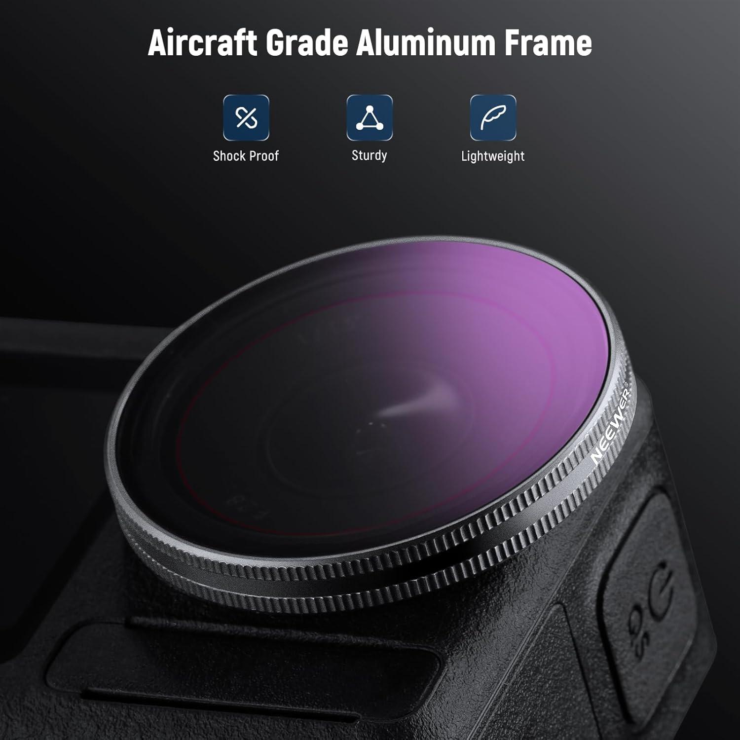 Juego de Filtros ND NEEWER para DJI Osmo Action 5 Pro/4/3 - 6 Piezas