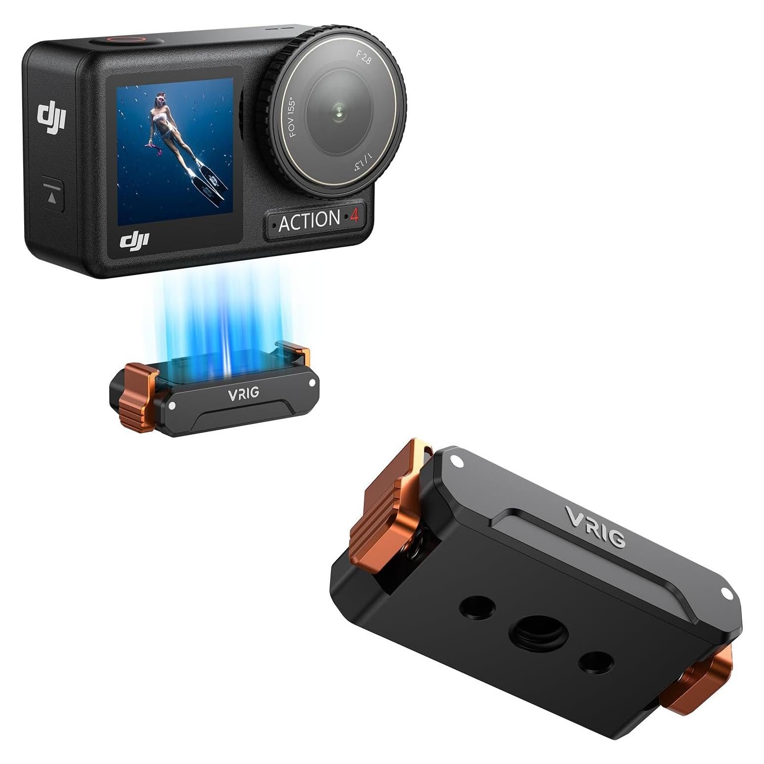 Adaptador de liberación rápida magnético VRIG para DJI Osmo Action 5 Pro