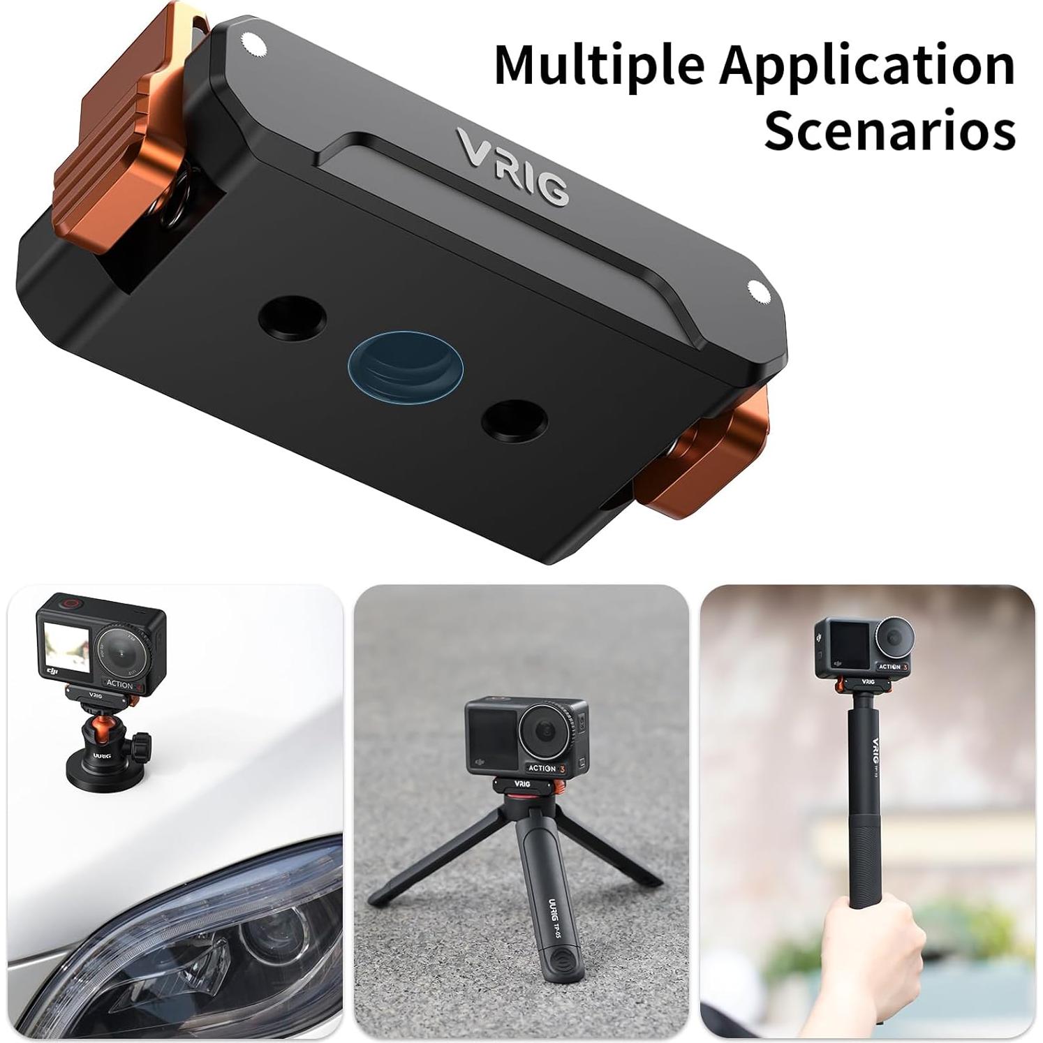 Adaptador de liberación rápida magnético VRIG para DJI Osmo Action 5 Pro
