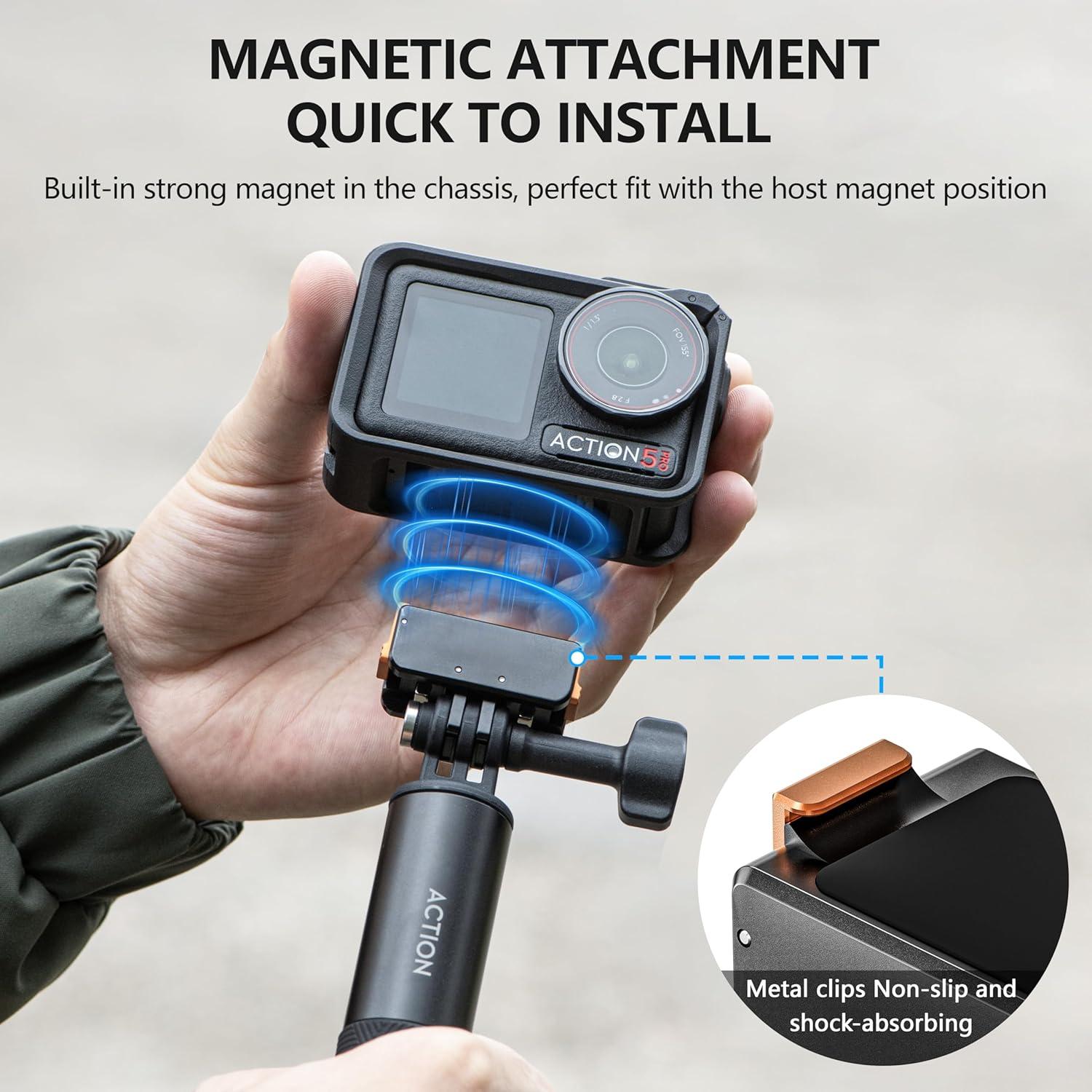 Adaptador Magnético Tomat para DJI Osmo Action 5 Pro - 40g