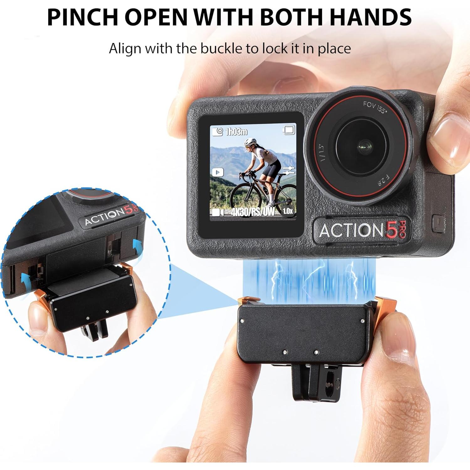 Adaptador Magnético Tomat para DJI Osmo Action 5 Pro - 40g