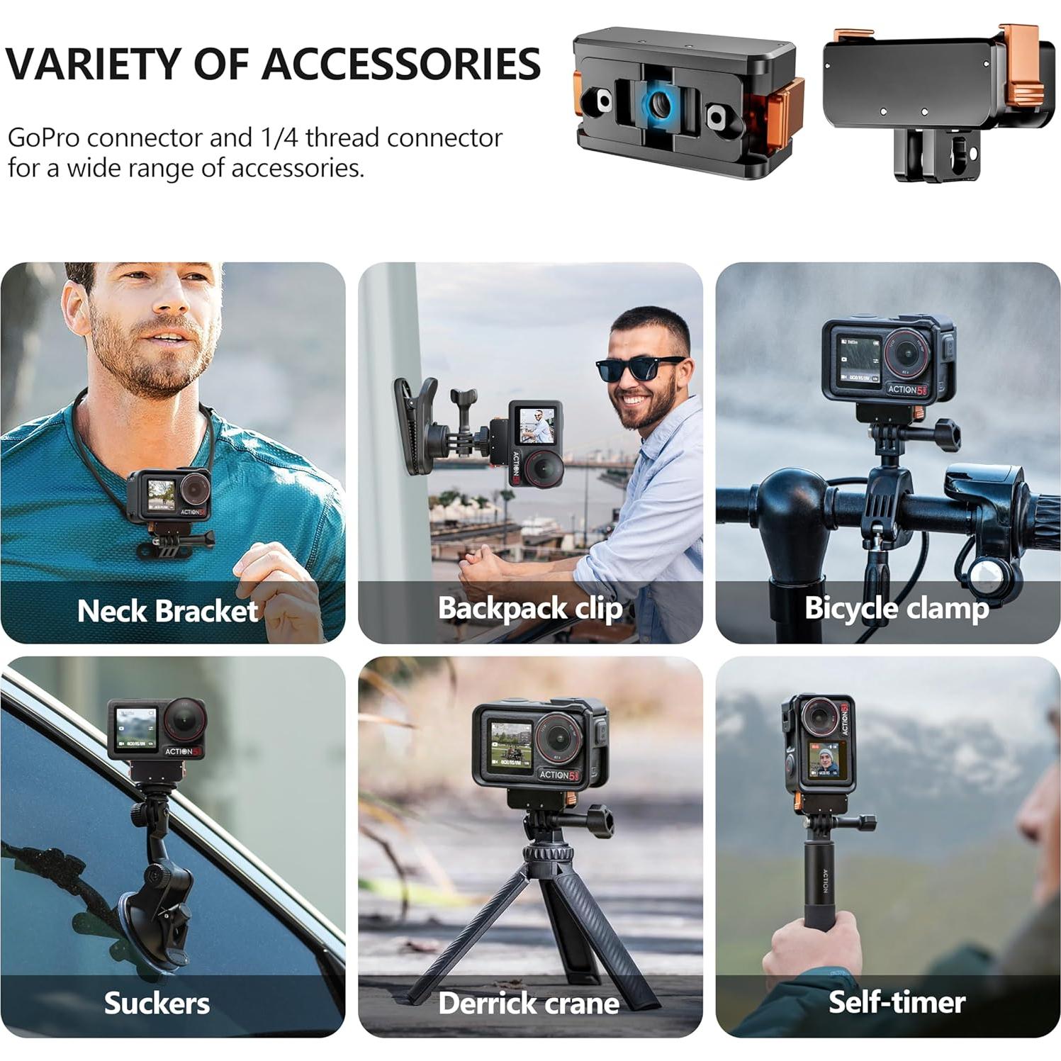 Adaptador Magnético Tomat para DJI Osmo Action 5 Pro - 40g