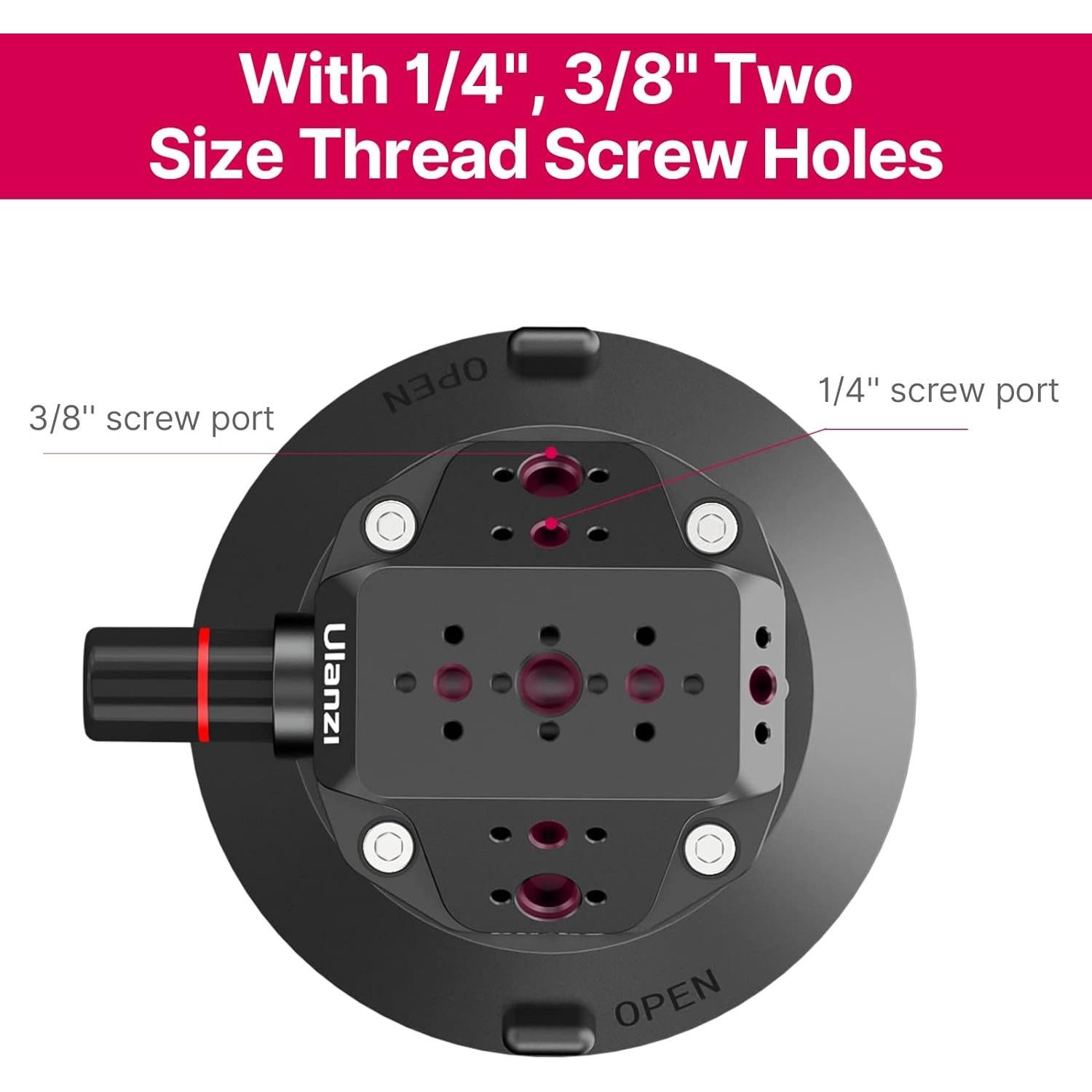 Soporte de Succión ULANZI SC-02 para Cámaras DSLR y Acción