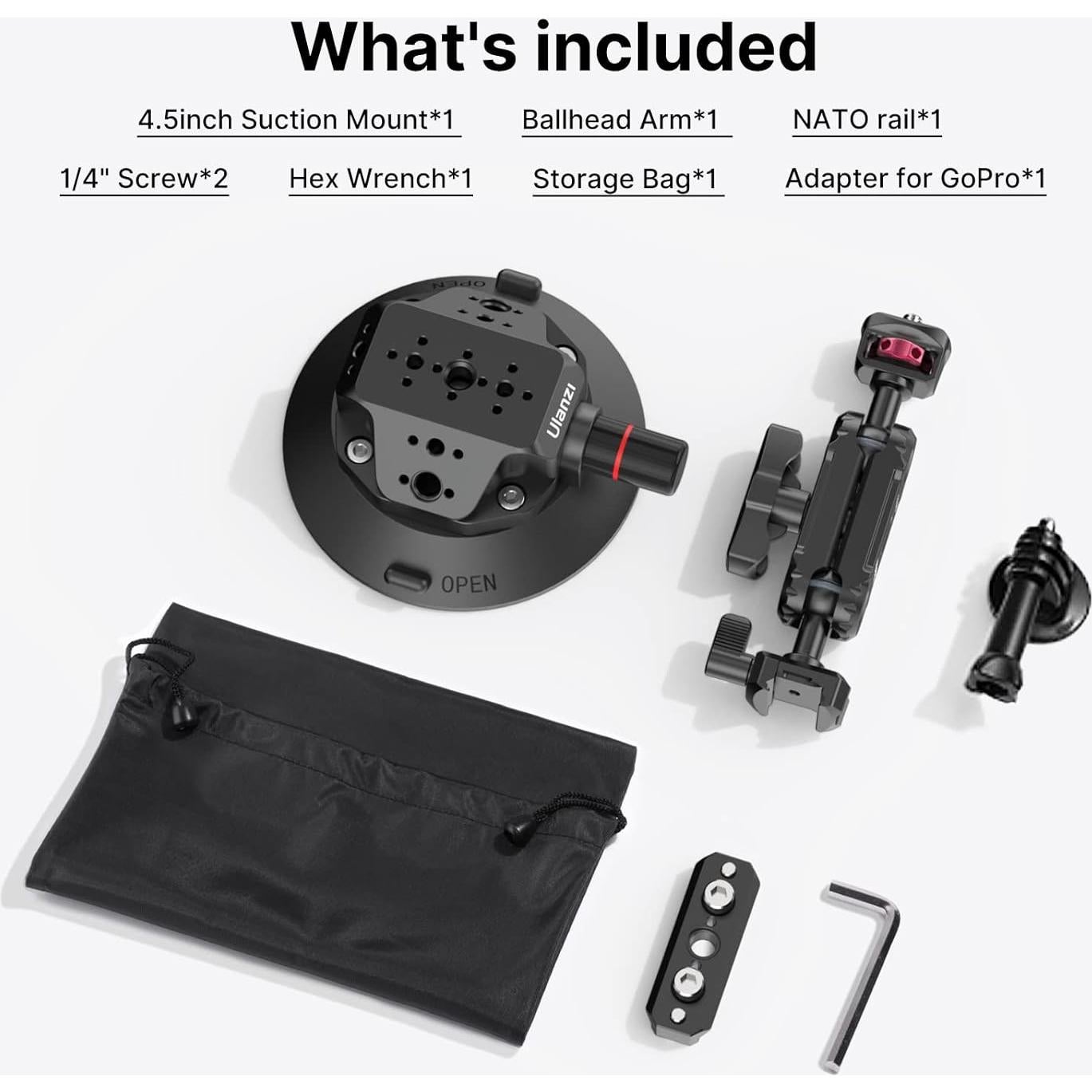 Soporte de Succión ULANZI SC-02 para Cámaras DSLR y Acción